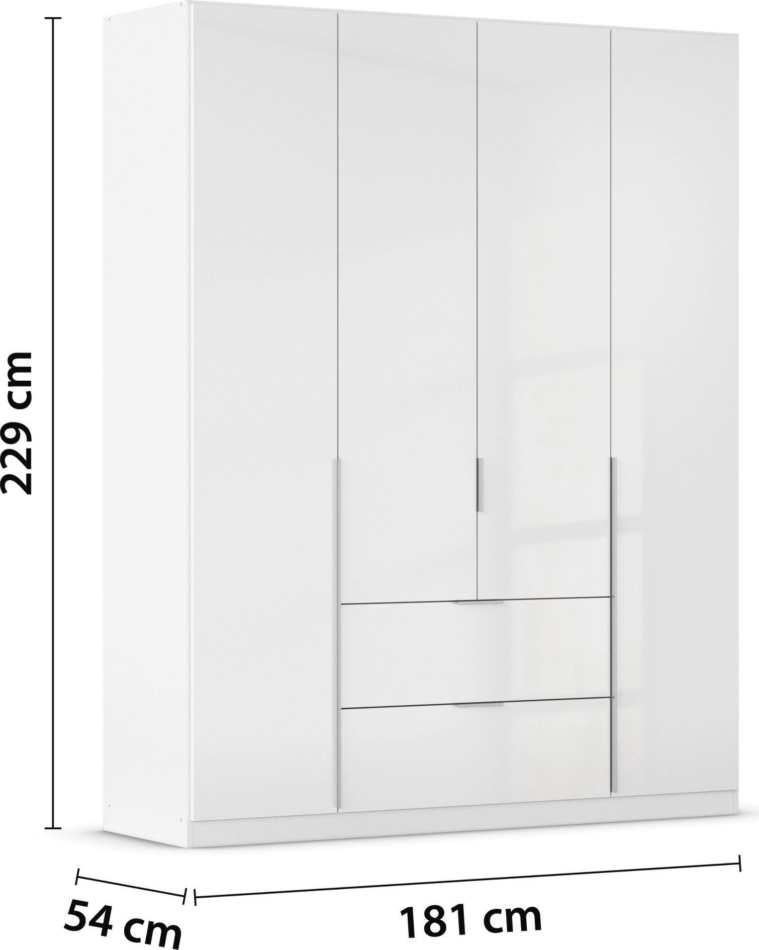 rauch Draaideurkast Kledingkast kast garderobe AGORDO met decor- of hoogglansfront