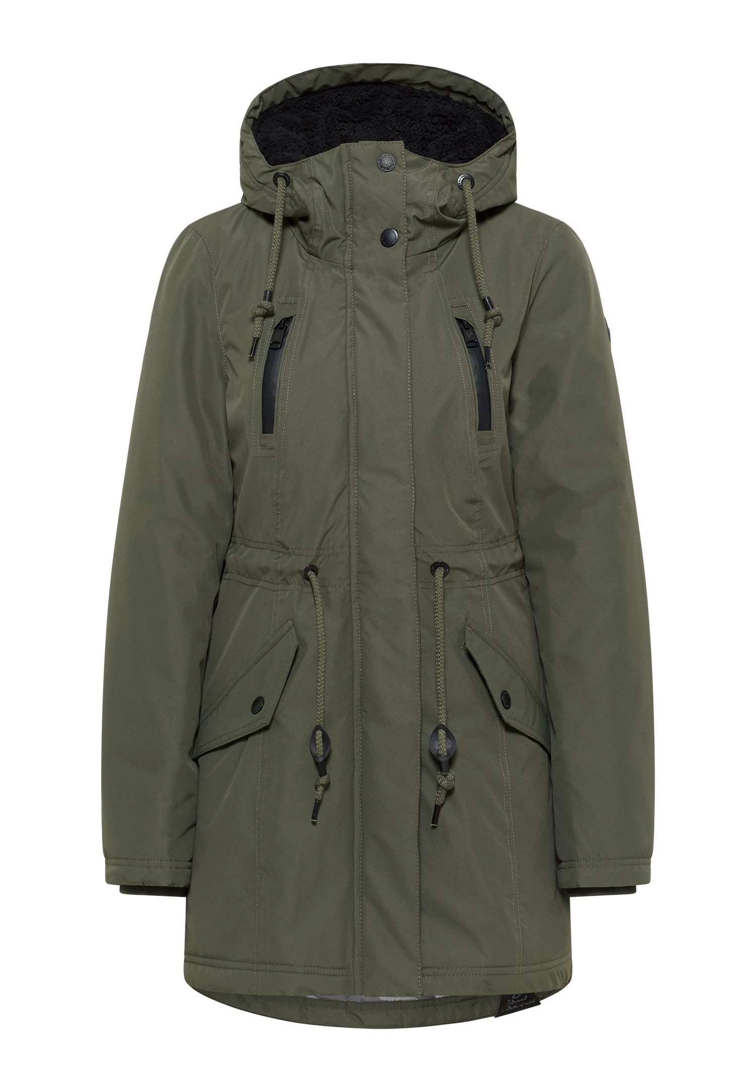 Ragwear Outdoorjack ELSIEN waterafstotende overgangsparka met verwarmende teddypluche voering