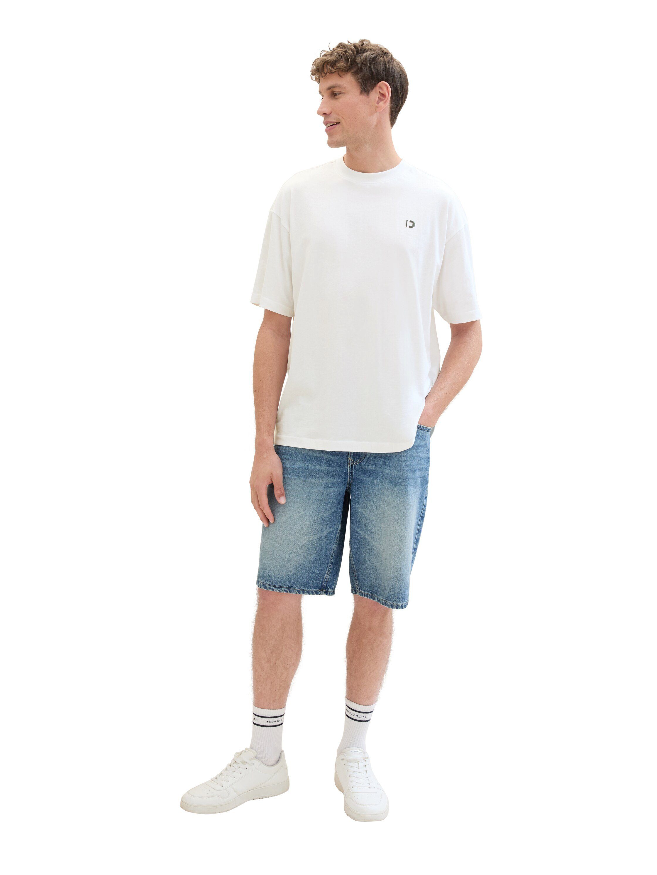 Tom Tailor Denim Jeansshort in authentieke used look