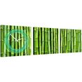 conni oberkircher´s beeld met klok green bamboe ii - bamboe i met decoratieve klok, wellness, ontspanning (set) multicolor
