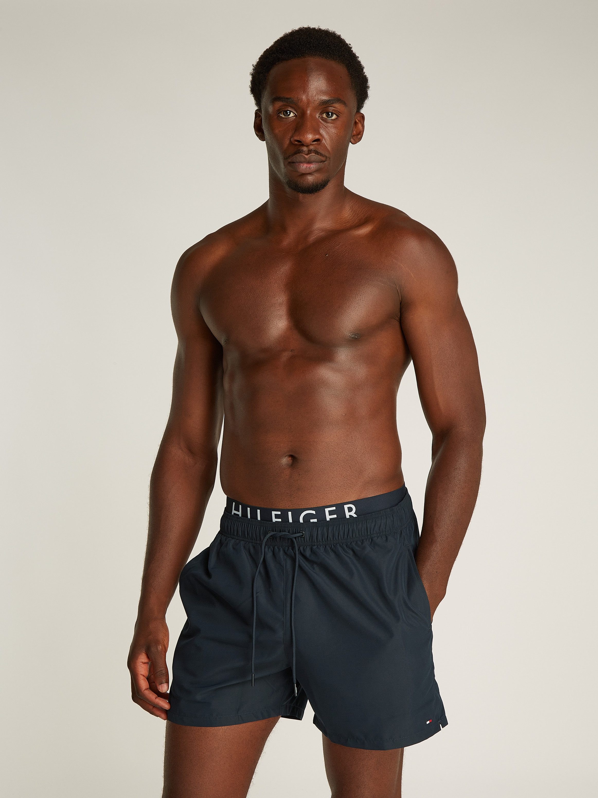 Tommy Hilfiger Swimwear Zwemshort MEDIUM DRAWSTRING DW met bindband, met logo-opdruk