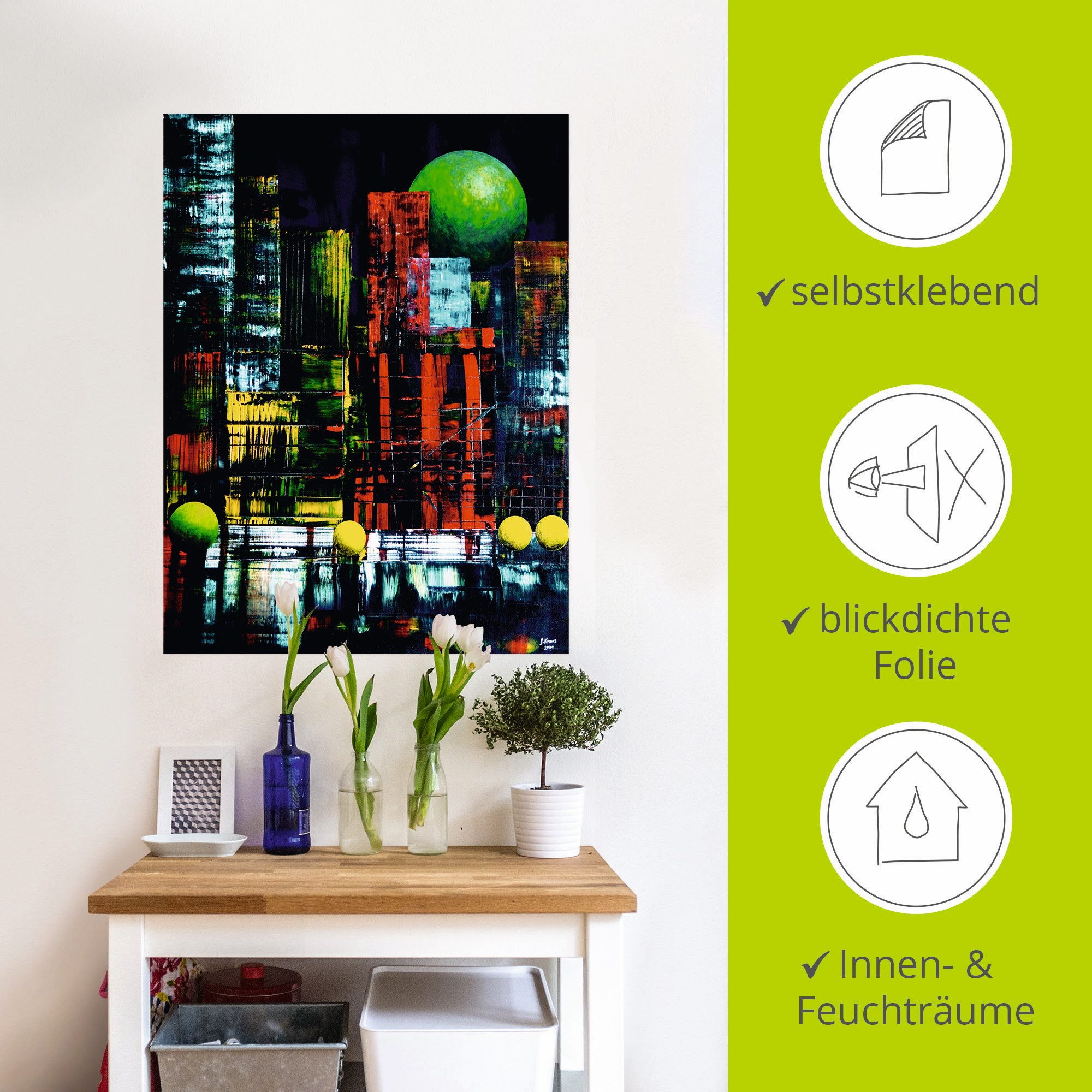 Artland Artprint New York abstract II als artprint op linnen, muursticker in verschillende maten