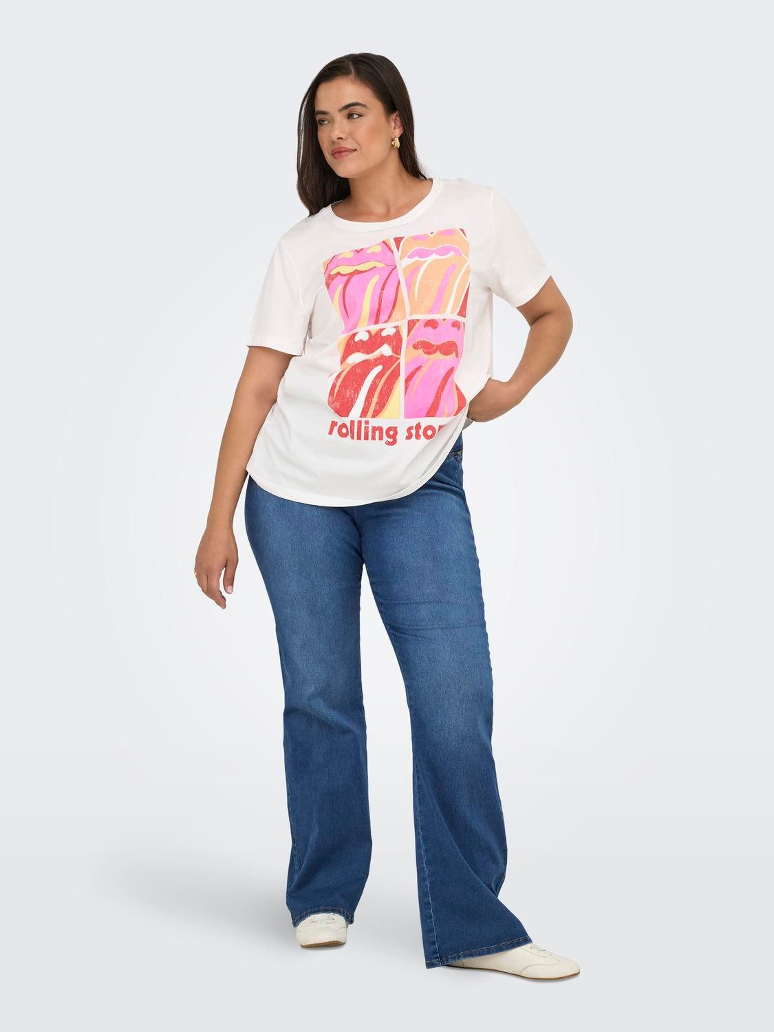 ONLY CARMAKOMA Jeanslegging CARROYAL MID WAIST FLARED LEGGING