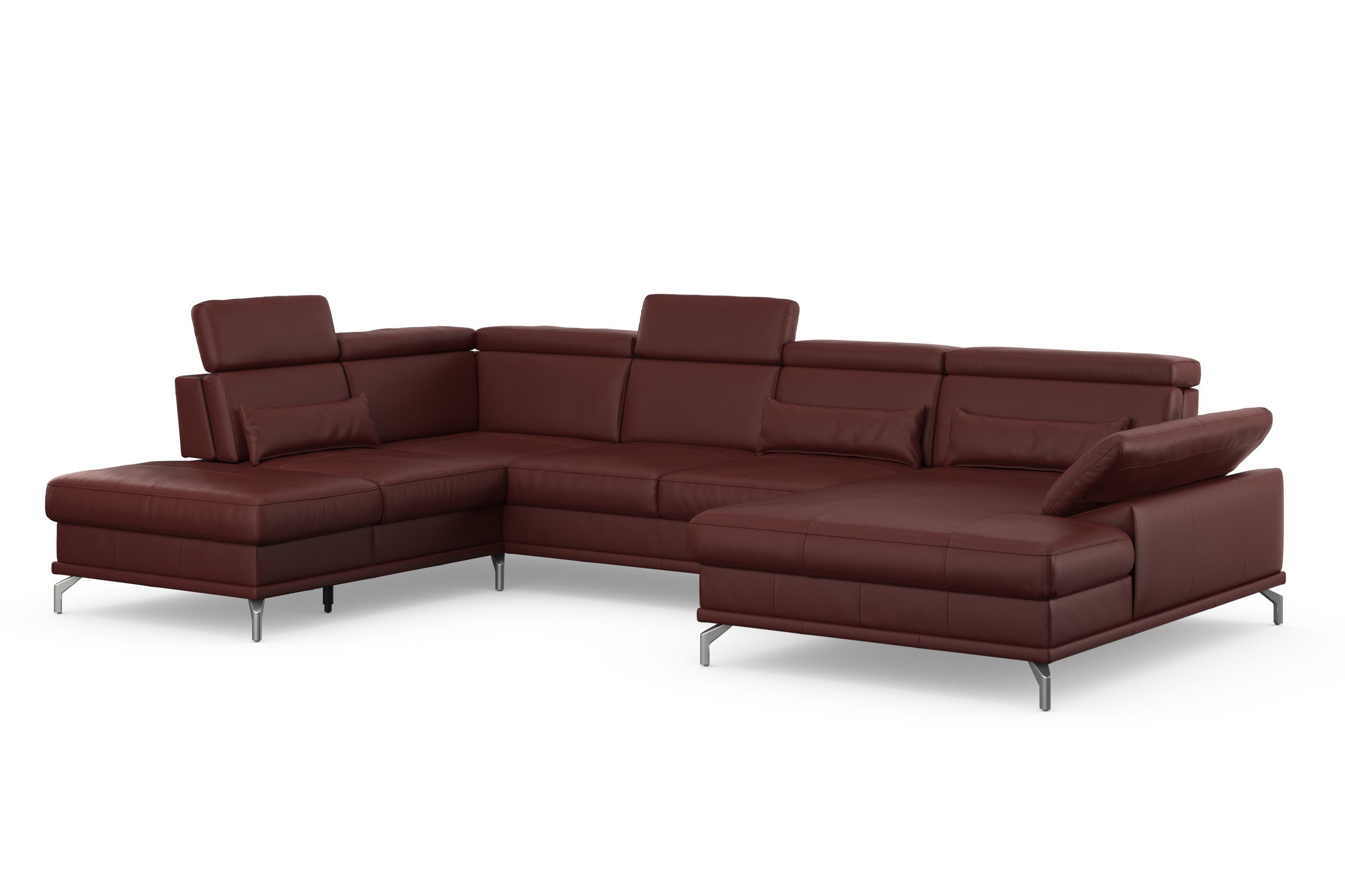 sit&more Zithoek Cabrio U-vorm, met zitdiepteverstelling, arm- en hoofdsteunverstelling