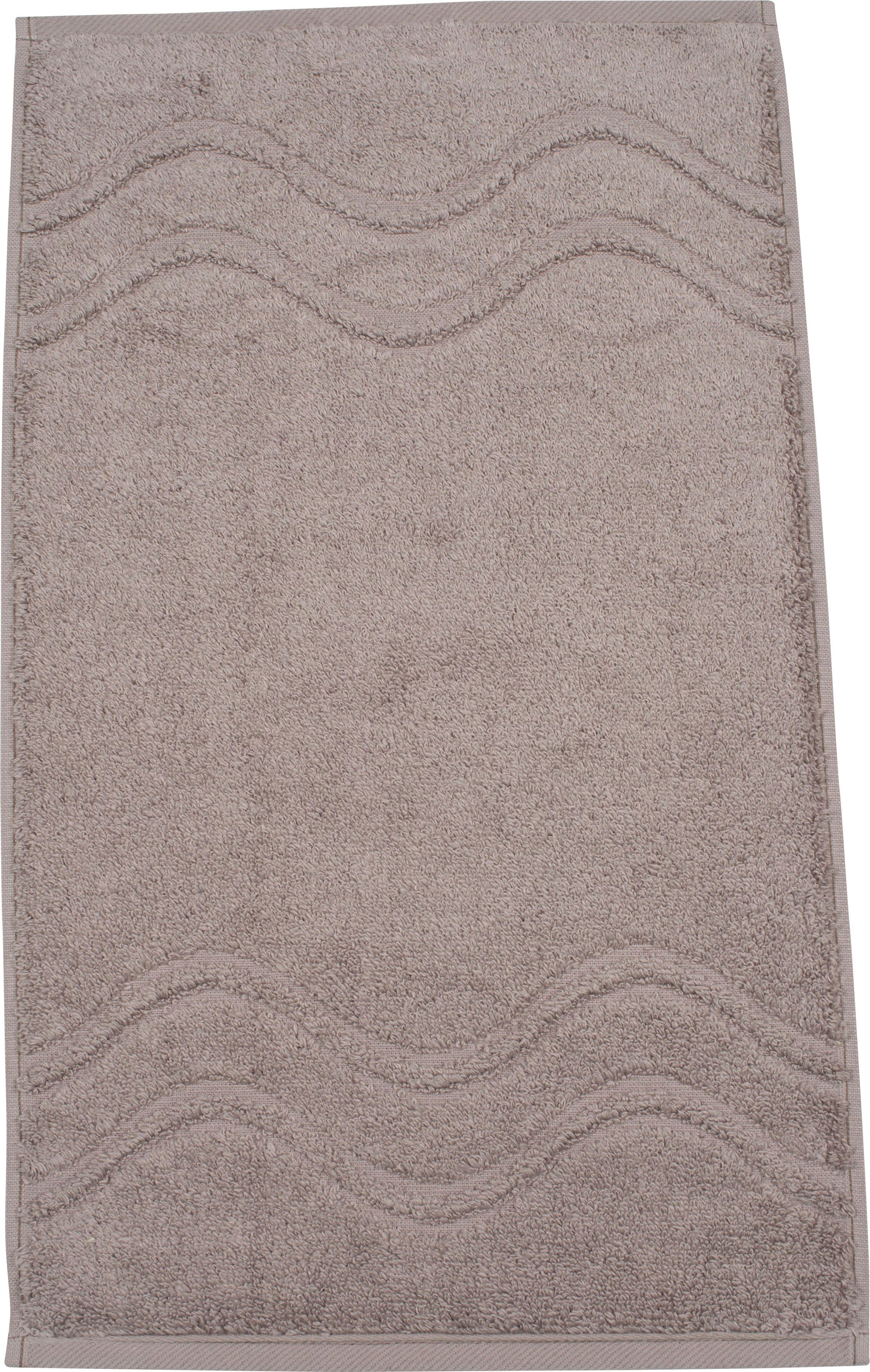 ROSS Gastendoek Cashmere feeling met golven-randdessin (6-delig)
