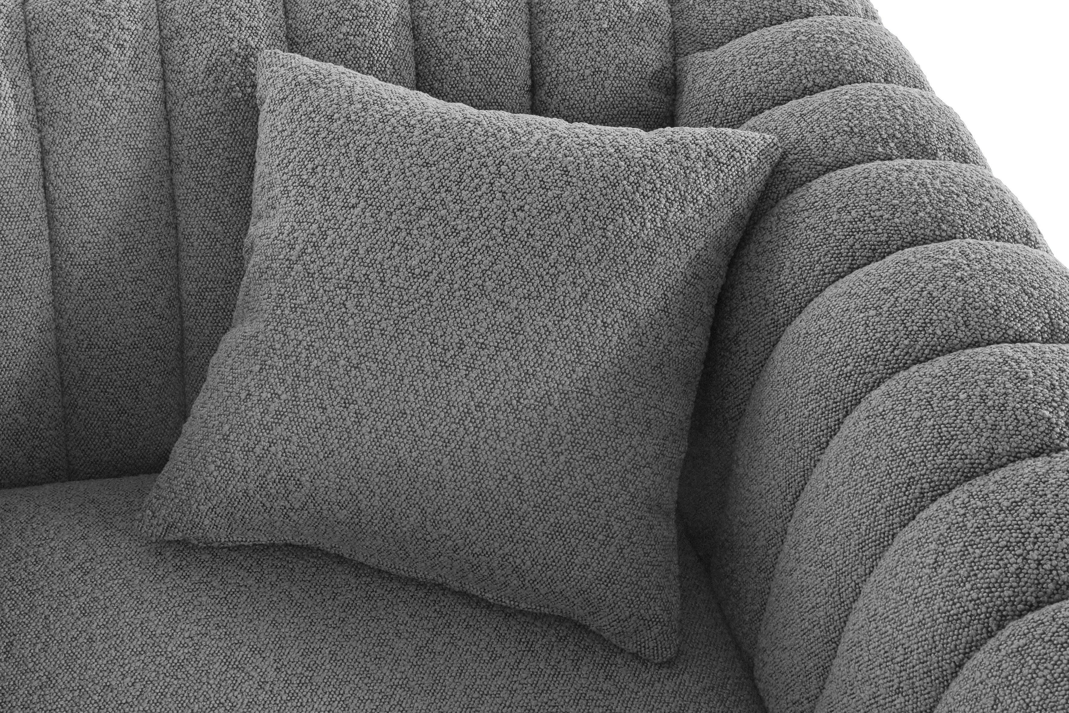 Guido Maria Kretschmer Home&Living Cocktailfauteuil Chamby New stoel bouclé-structuurbekleding met stiksels bij de leuning