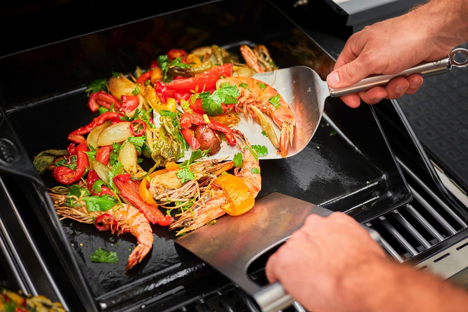 ROESLE Grillspatel Plancha, 25433 voor het draaien van grillgerechten en het reinigen van grillplaten