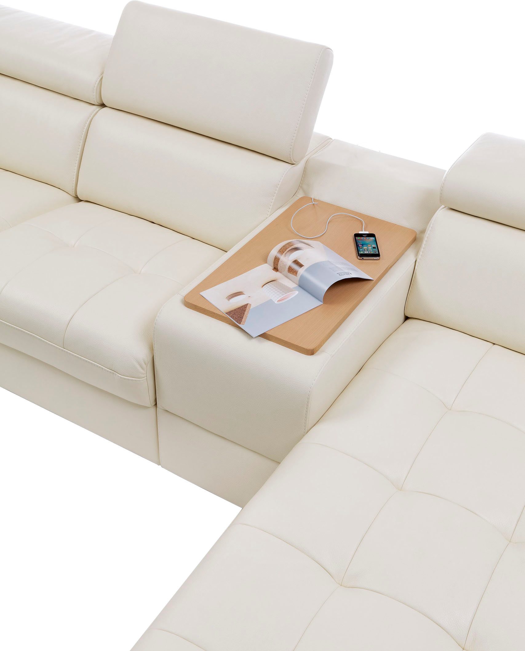 exxpo - sofa fashion Zithoek Massimo, familiebank met veel ruimte, leren bekleding, comfortabel, prettig
