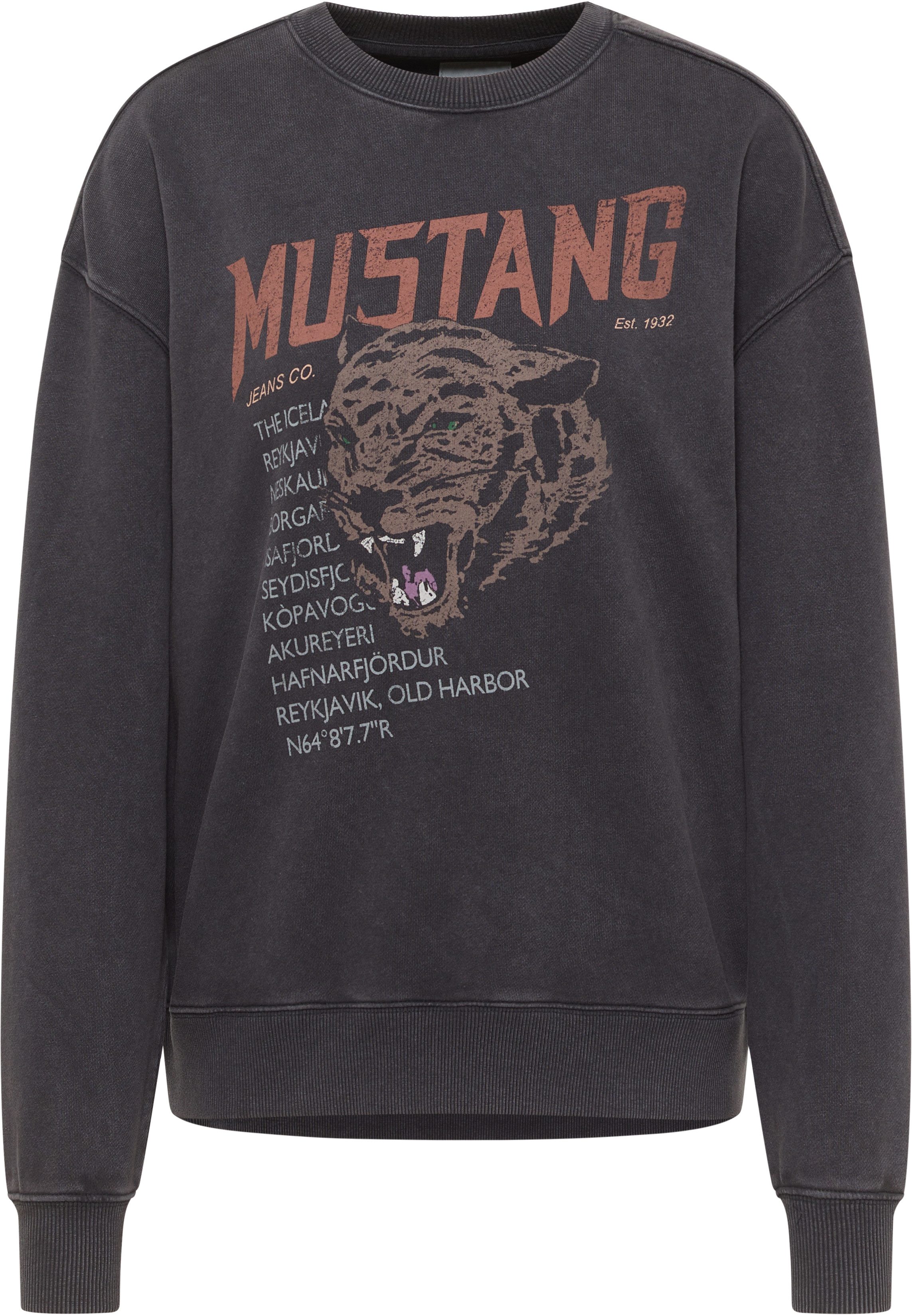 MUSTANG Sweatshirt Style Salida met frontprint