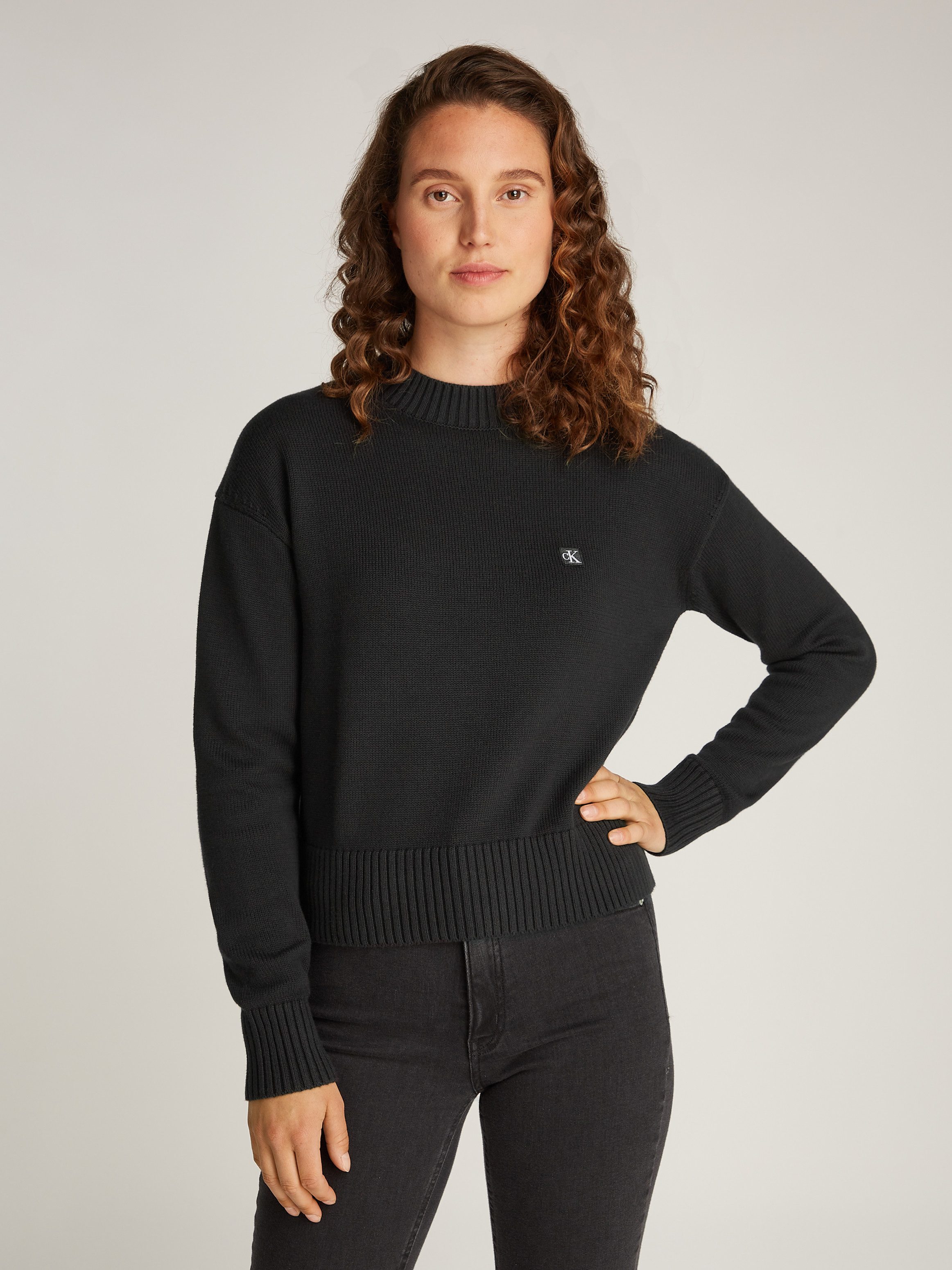 Calvin Klein Gebreide trui CK EMBRO BADGE SWEATER