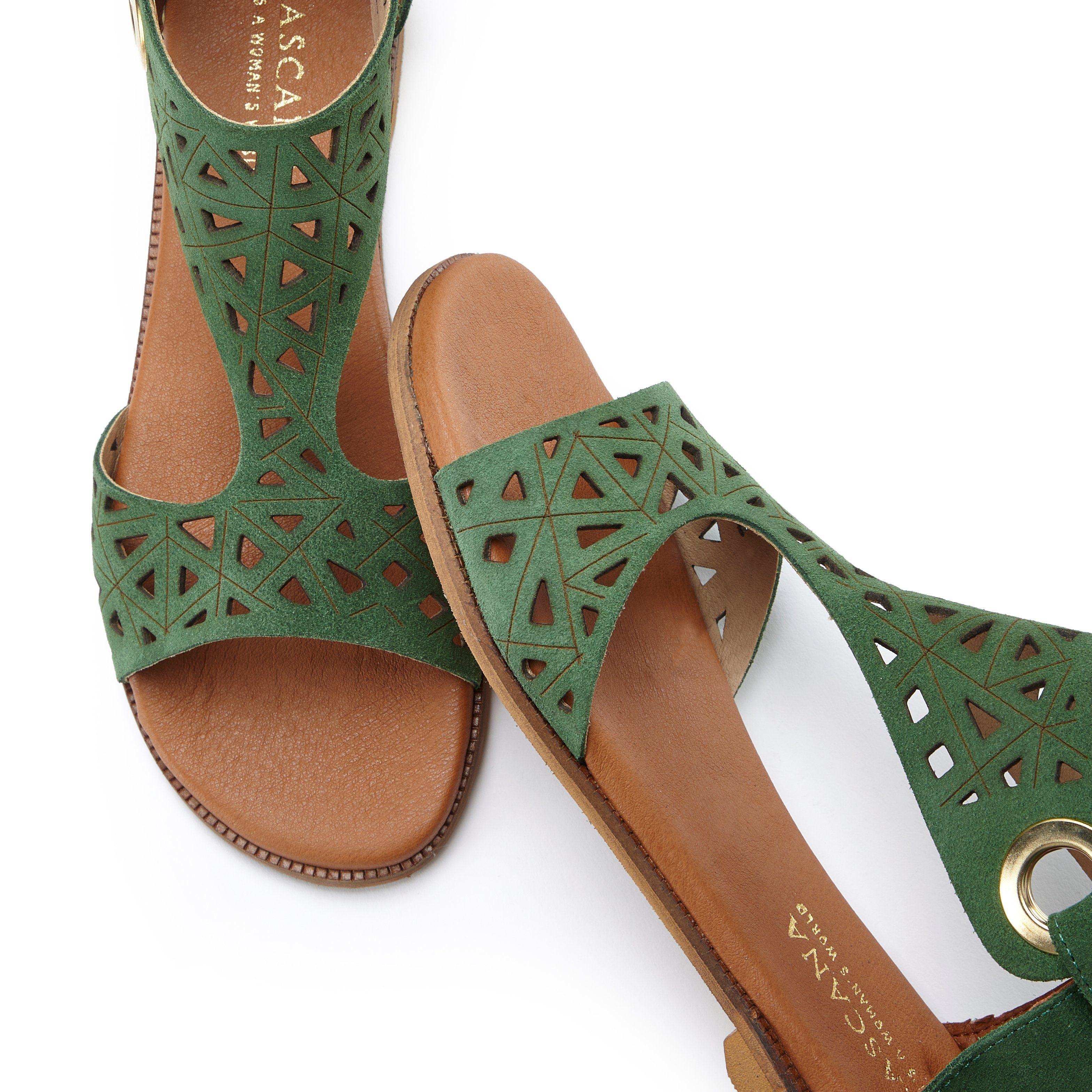 Lascana Sandalen Zomerschoen Sandalette, zomerschoen van hoogwaardig leer met uitsparingen