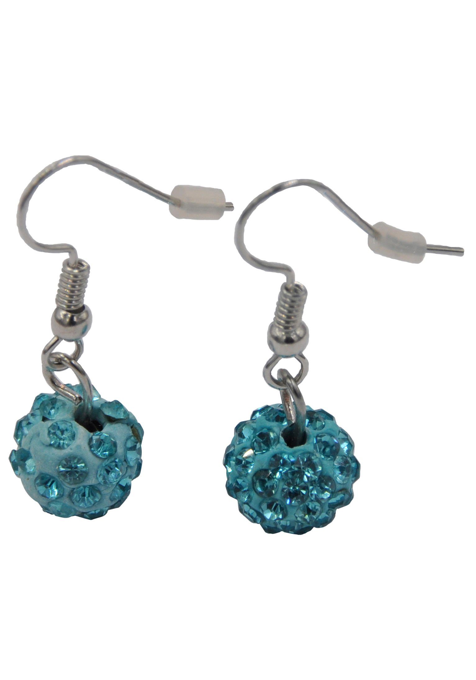 Firetti Oorring- en kettingenset Blue Crystal met glassteen (set, 3-delig)