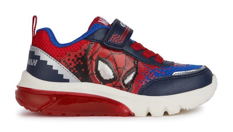 Geox Sneakers J CIBERDRON BOY F met coole knipperfunctie, vrijetijdsschoen, lage schoen, veterschoen