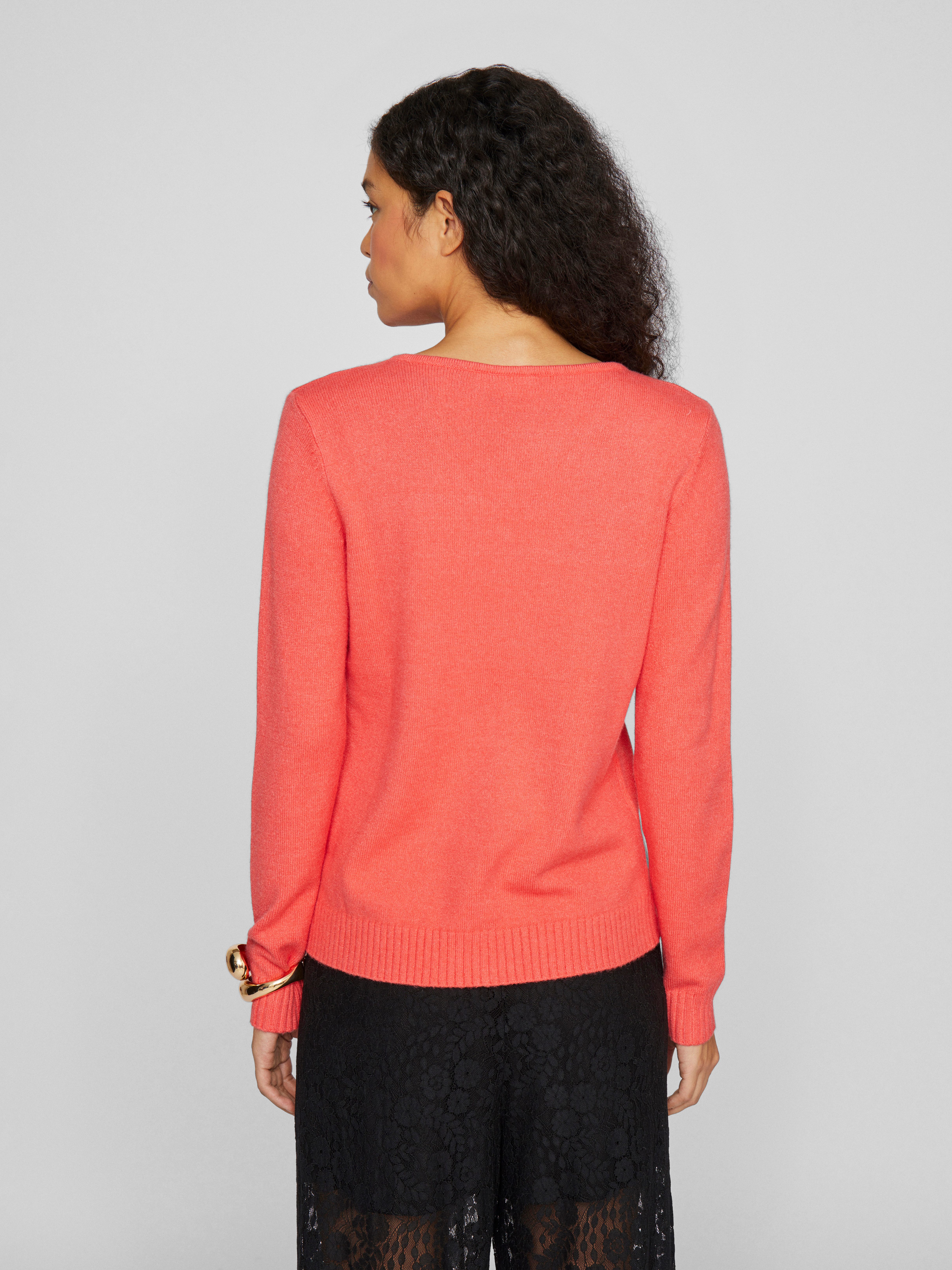 Vila Trui met V-hals VIRIL V-NECK L/S KNIT TOP - NOOS