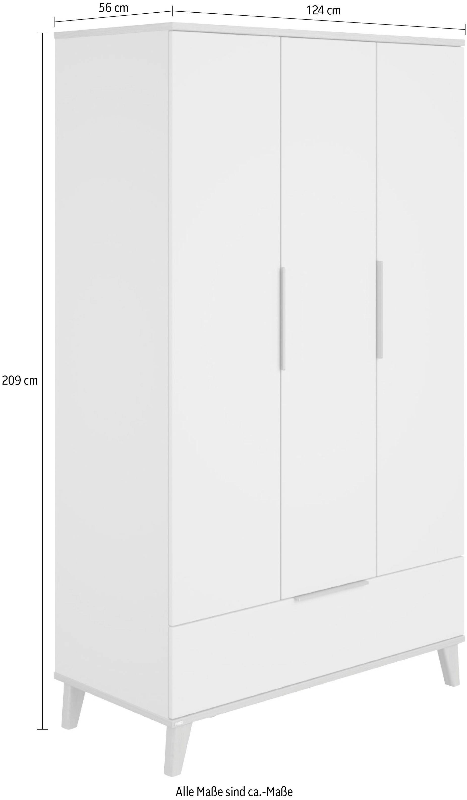 PAIDI Kinderwelten Kledingkast Fiene, kledingkast voor de kinderkamer veel opbergruimte met legplanken en kledingstangen