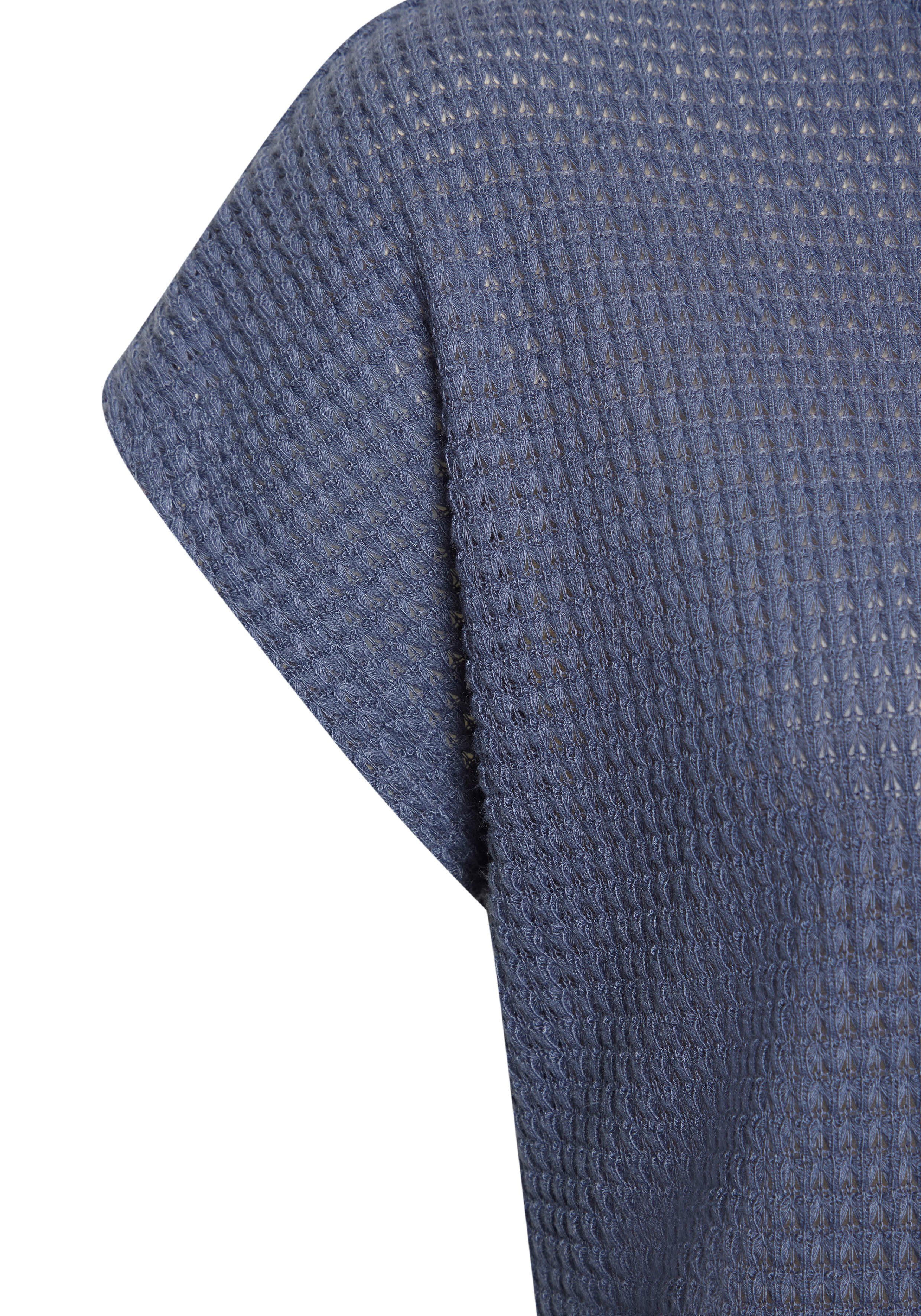 Vivance Shirt met korte mouwen Met modieuze wafelstructuur van kreukvrije breikwaliteit