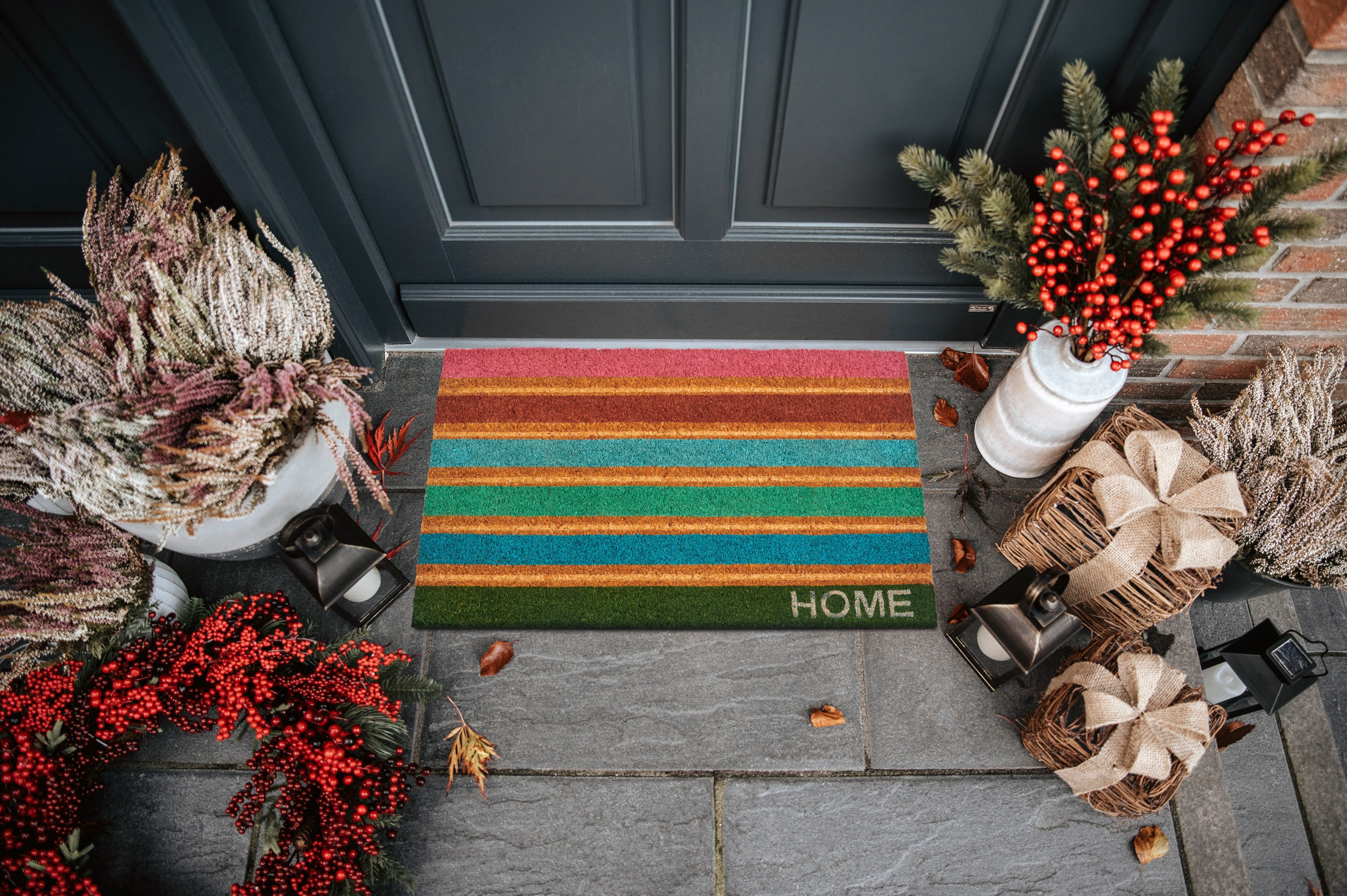 HANSE Home Mat Mix Mats Kokos Colorful Stripes, deurmat Slijtvast, onderhoudsvriendelijk, robuust, weerbestendig, UV-bestendig