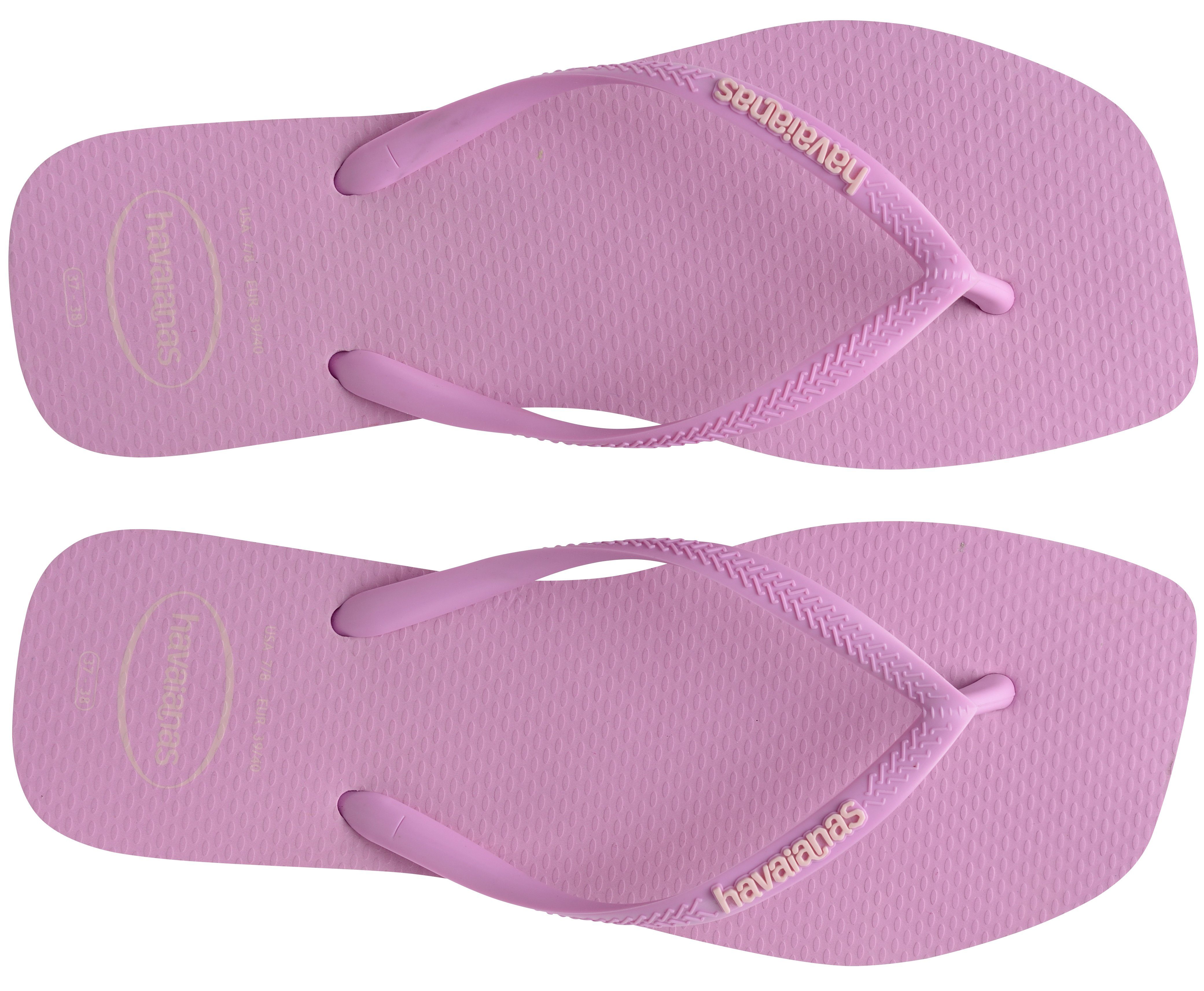 Havaianas Teenslippers SQUARE LOGO POP UP , zomerschoen, slippers, poolslides met vierkante teenstuk