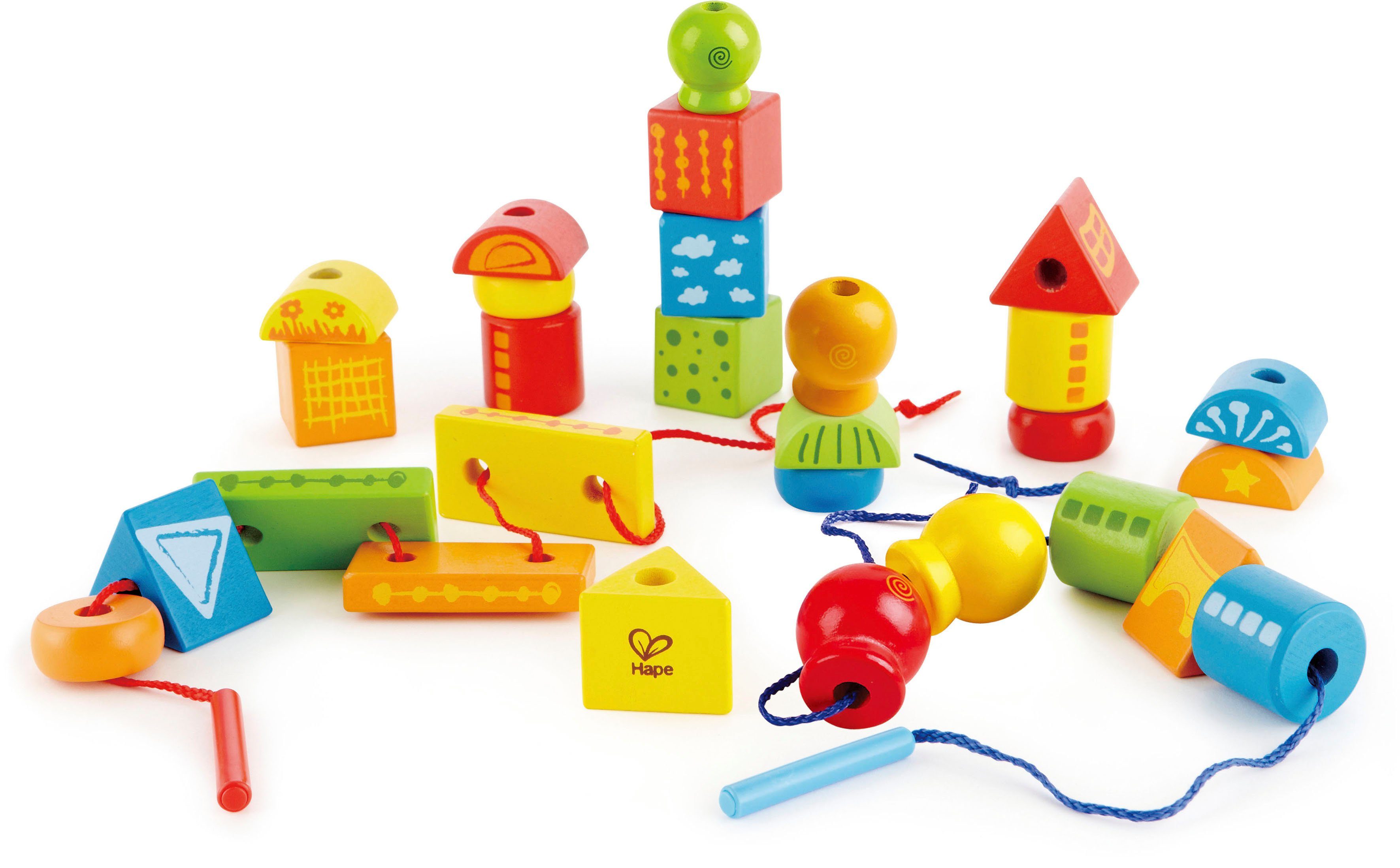 Hape Bouwblokken Blokken met schroefdraad (set, 32 stuks)