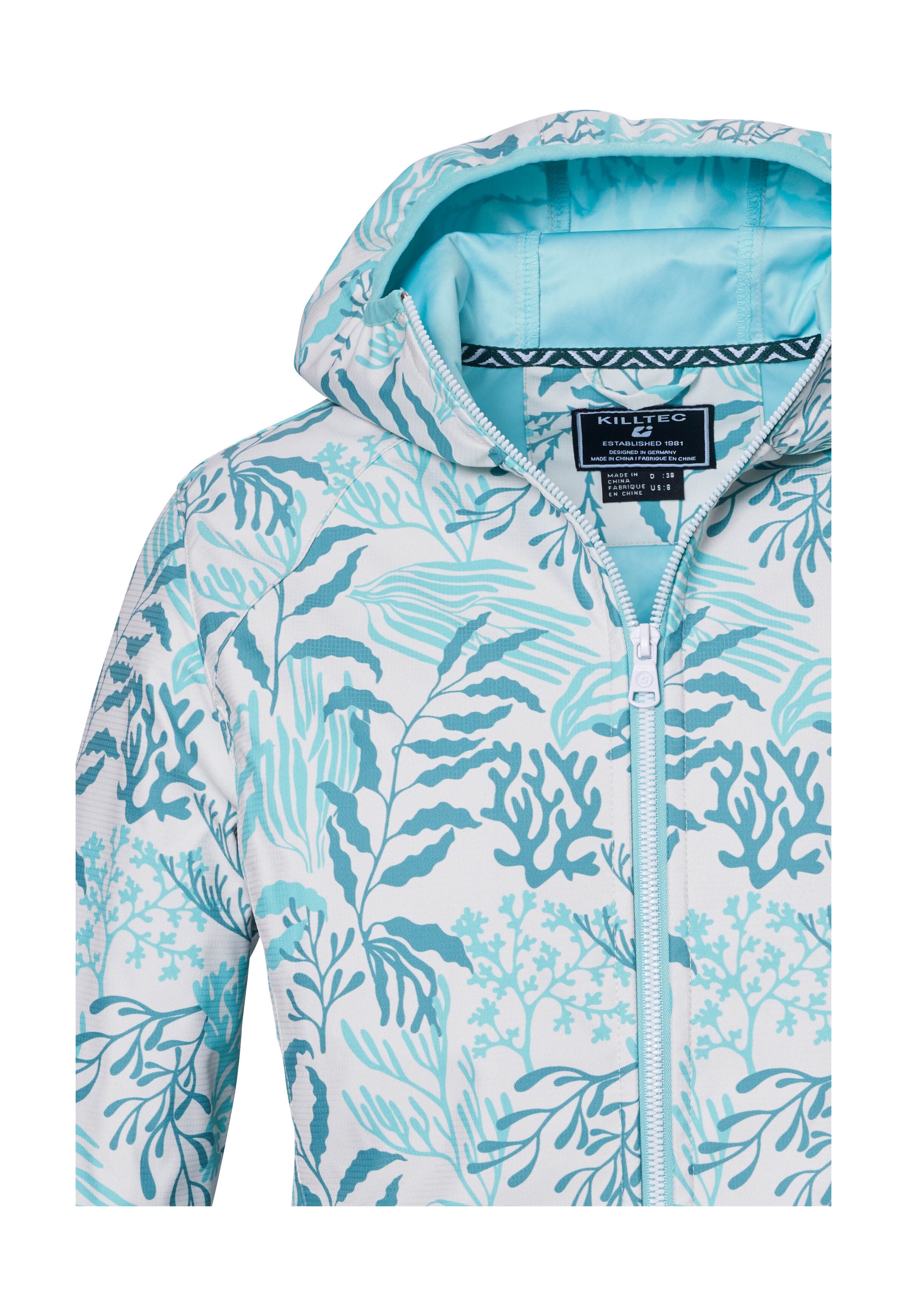 Killtec Softshell-jack KOS 56 WMN SFTSHLL JCKT Waterafstotende, winddichte softshelljack met bloemprint