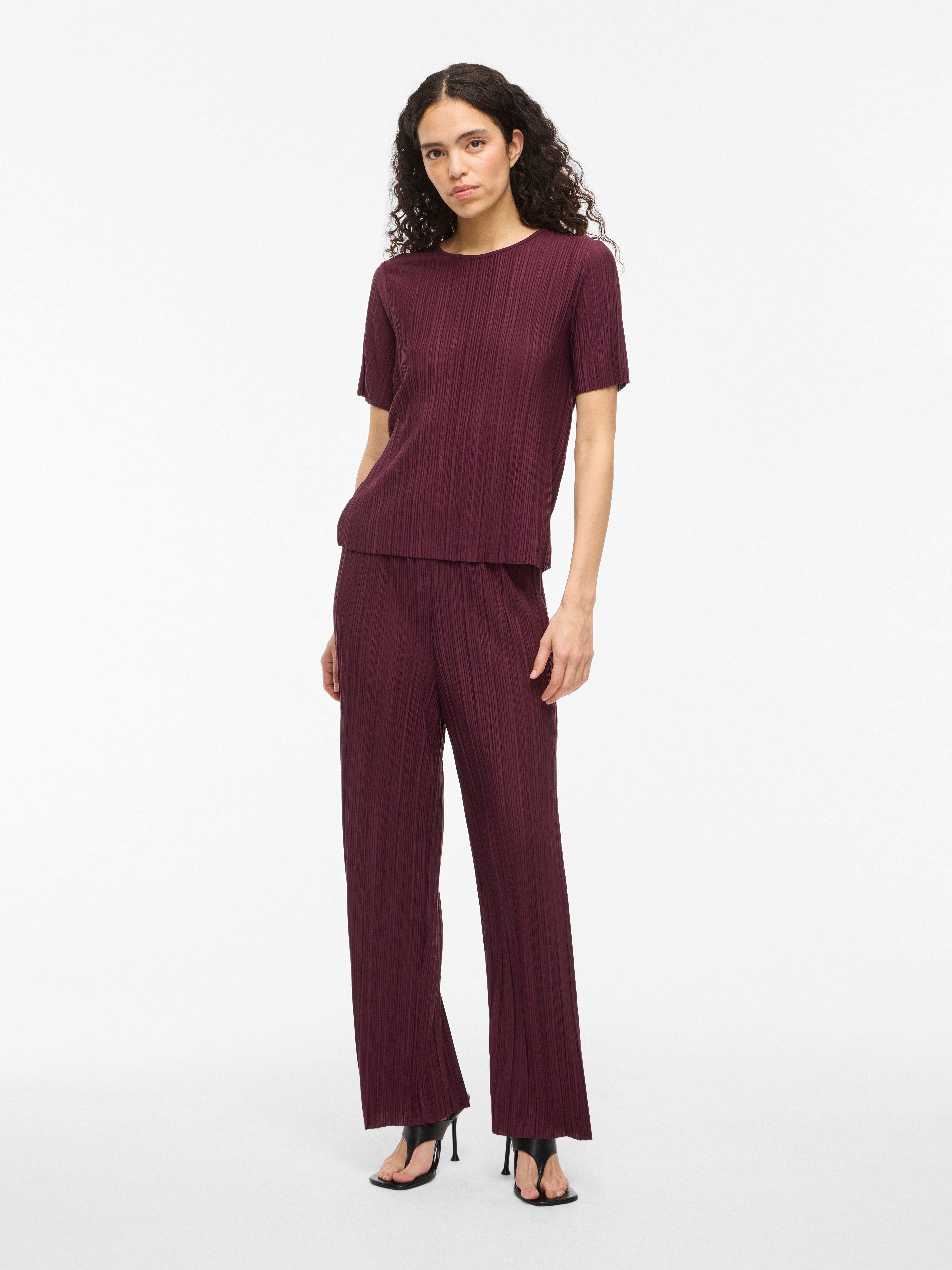 Vila Shirt met korte mouwen VIPLISA O-NECK S/S TOP - NOOS