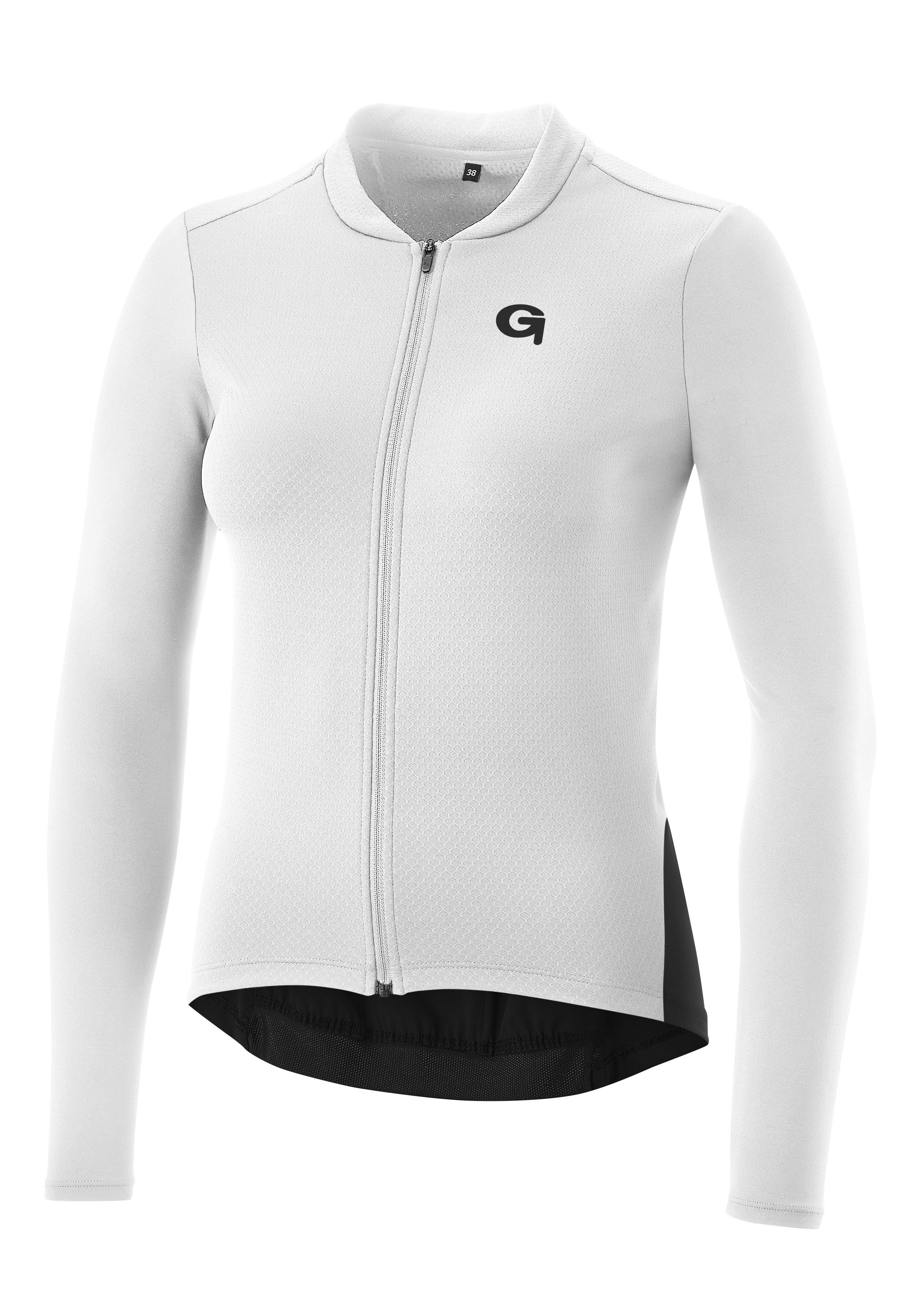 Gonso Fietsshirt SITIVO TRIKOT LONGSLEEVE W Dames fietsjersey lange mouwen, full-zip jersey, strakke pasvorm
