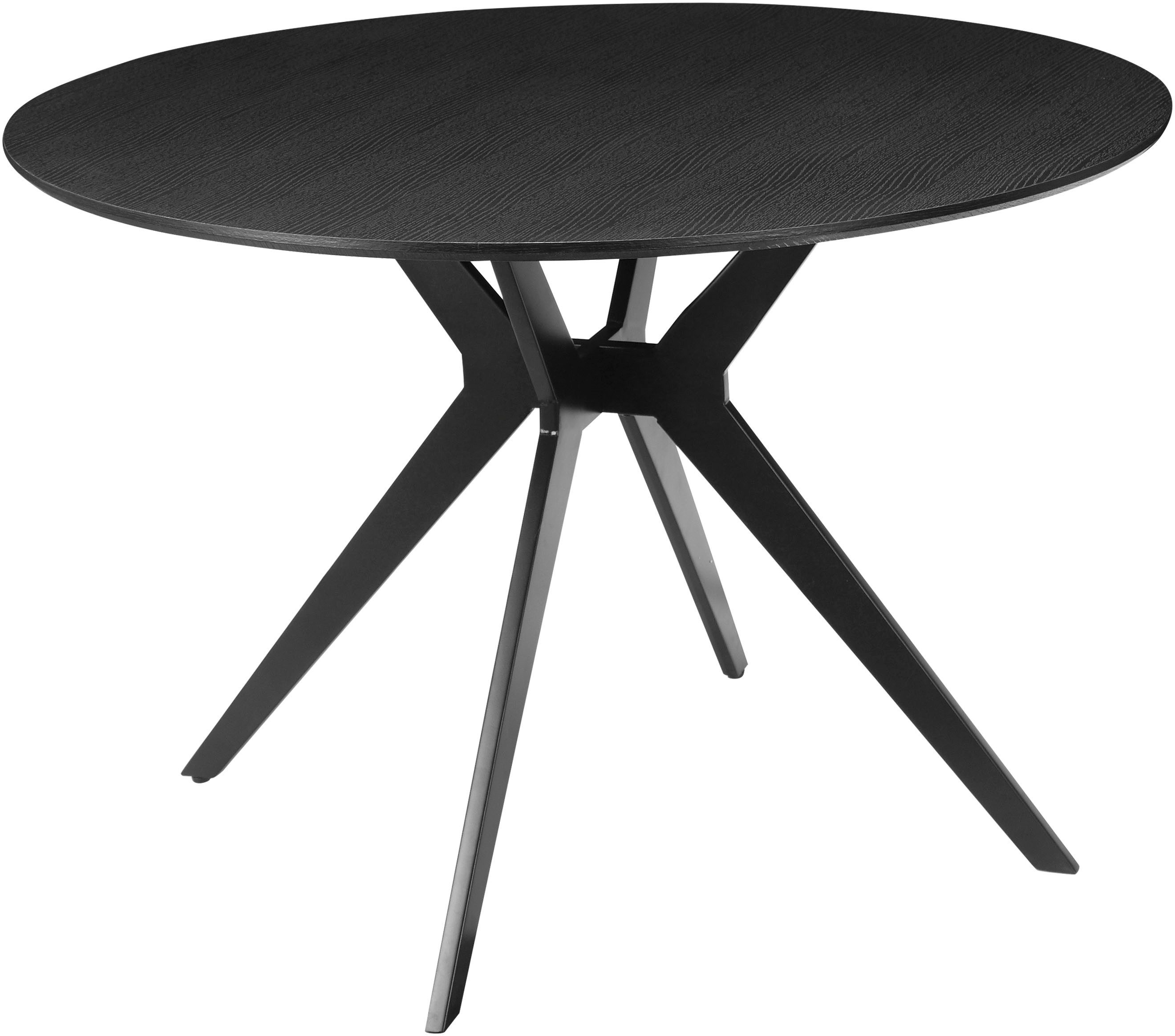 Home affaire Eettafel La Roche Frame van metaal, voelbare structuur, hoogte 75 cm