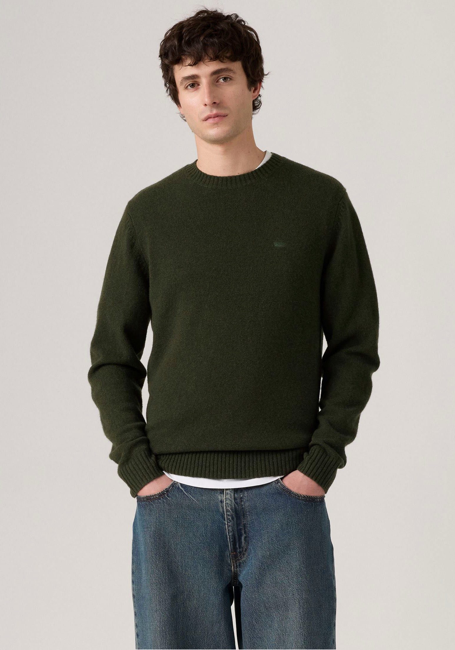 Levi's® Wollen trui ORIGINAL HM SWEATER in klassieke ronde halsvorm