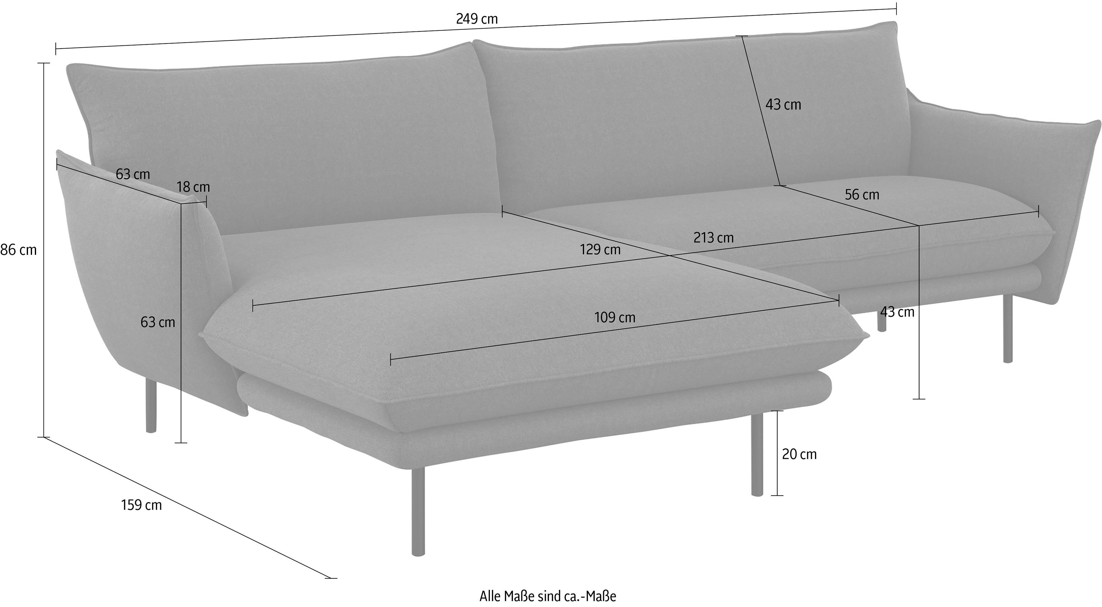 andas Hoekbank Stine L-vorm Bijzonder design door kussen-look en opstaande naad, by Morten Georgsen
