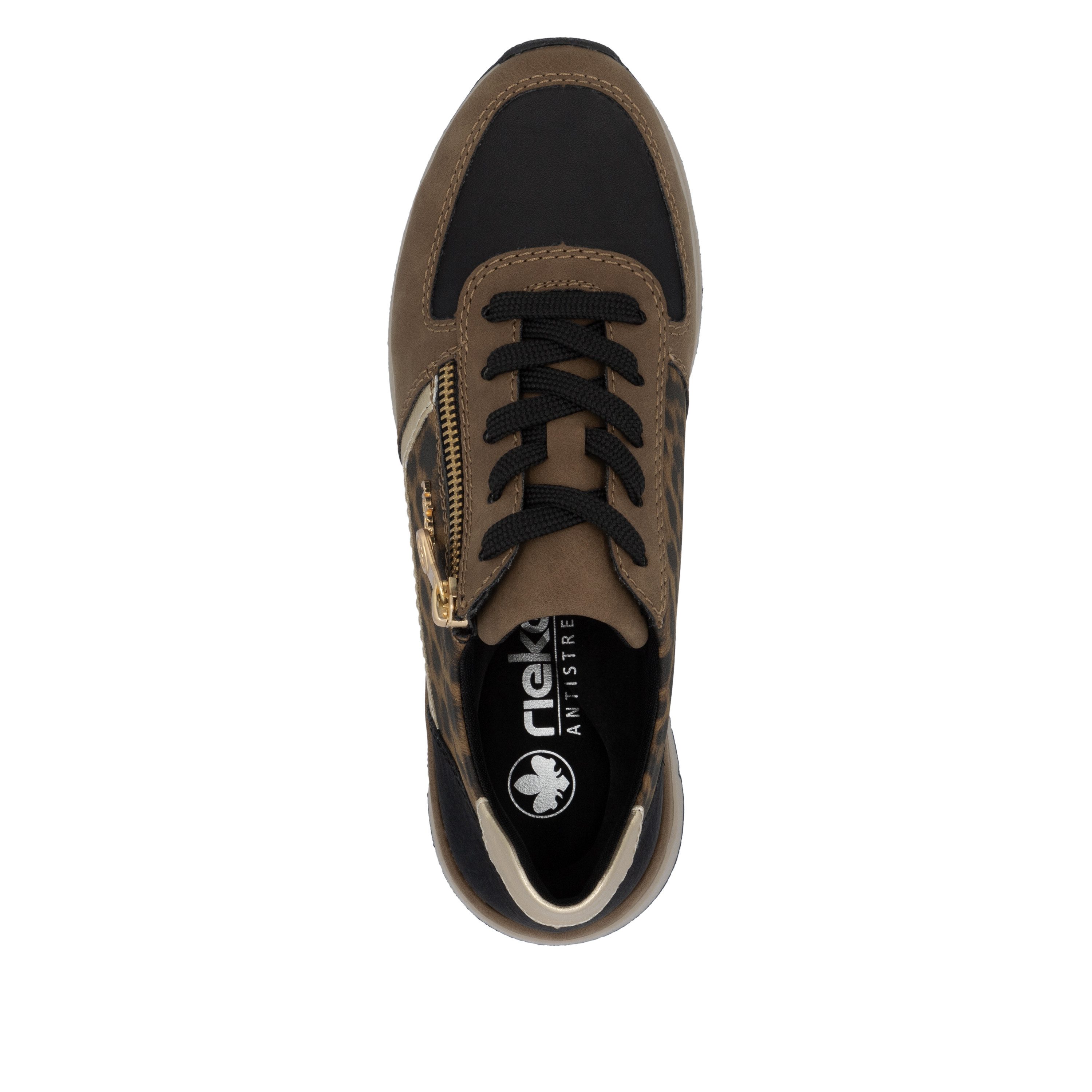 Rieker Sneakers , vrijetijdsschoen, veterschoen, halfschoen met modieuze accenten