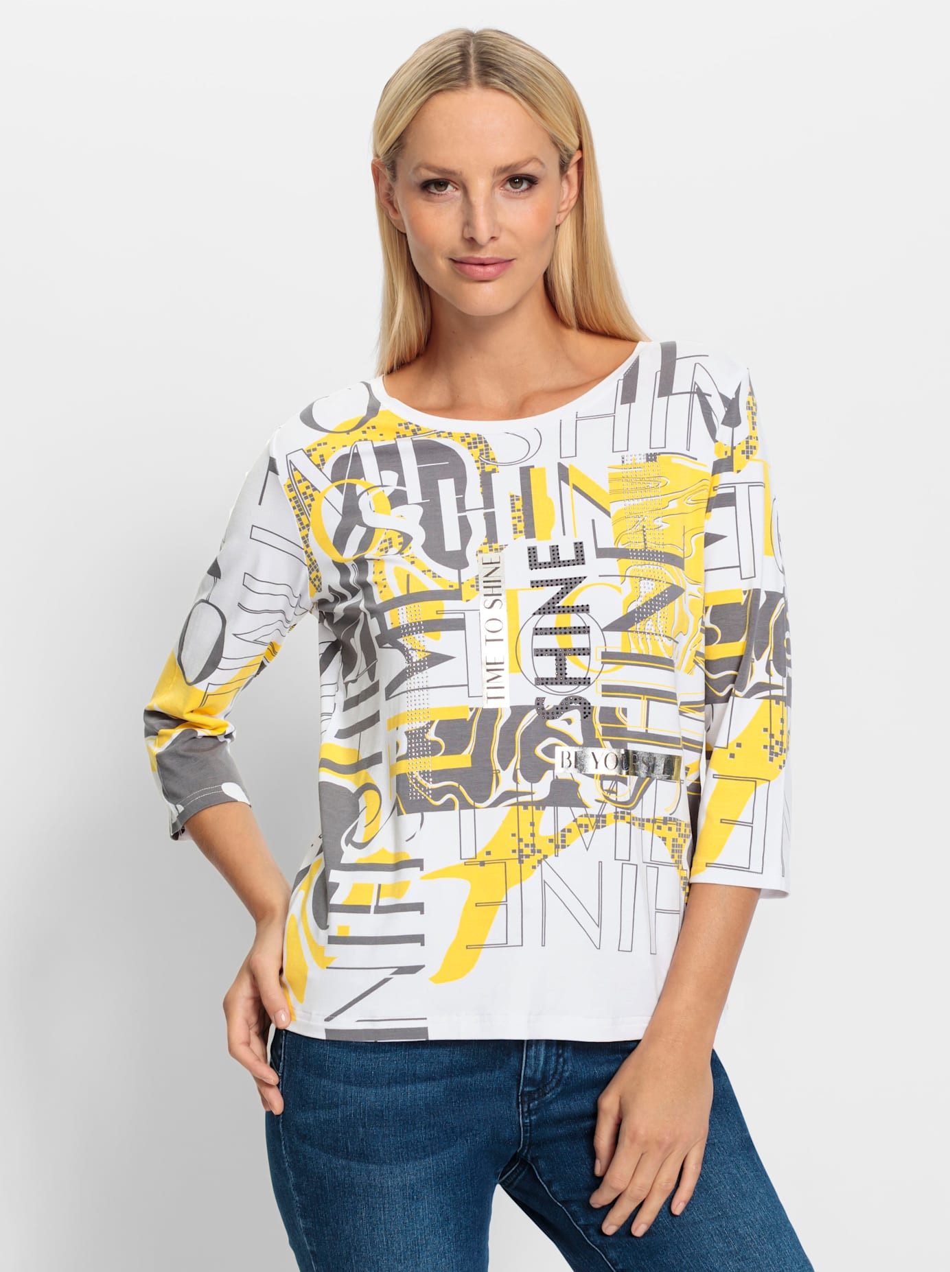 heine Shirt met 3/4 mouwen Gedessineerd shirt (1-delig)