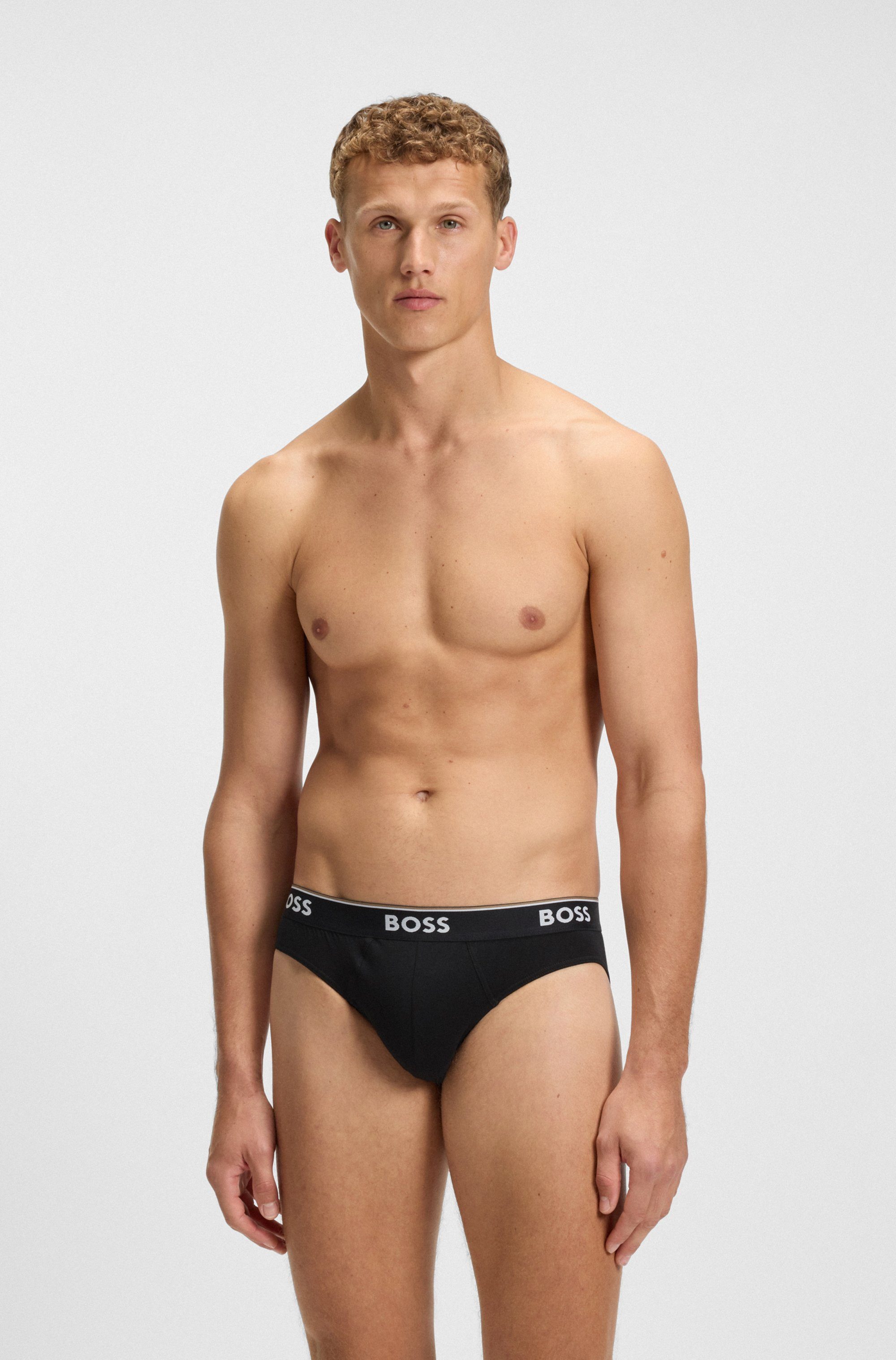 BOSS Slip Brief 3P Power met boss-opdruk (set, 3 stuks)