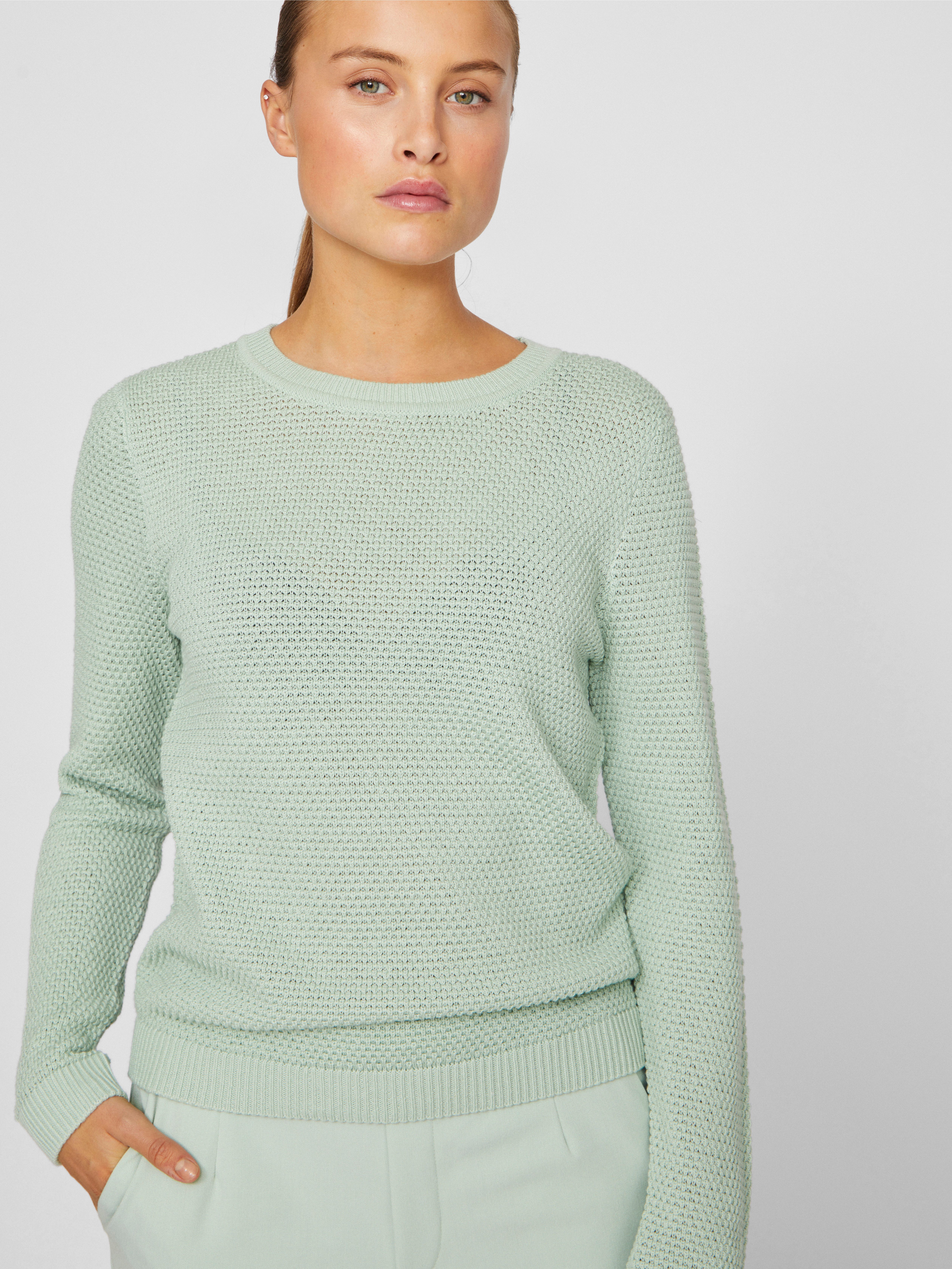 Vila Trui met ronde hals VIDALO O-NECK L S KNIT TOP- NOOS