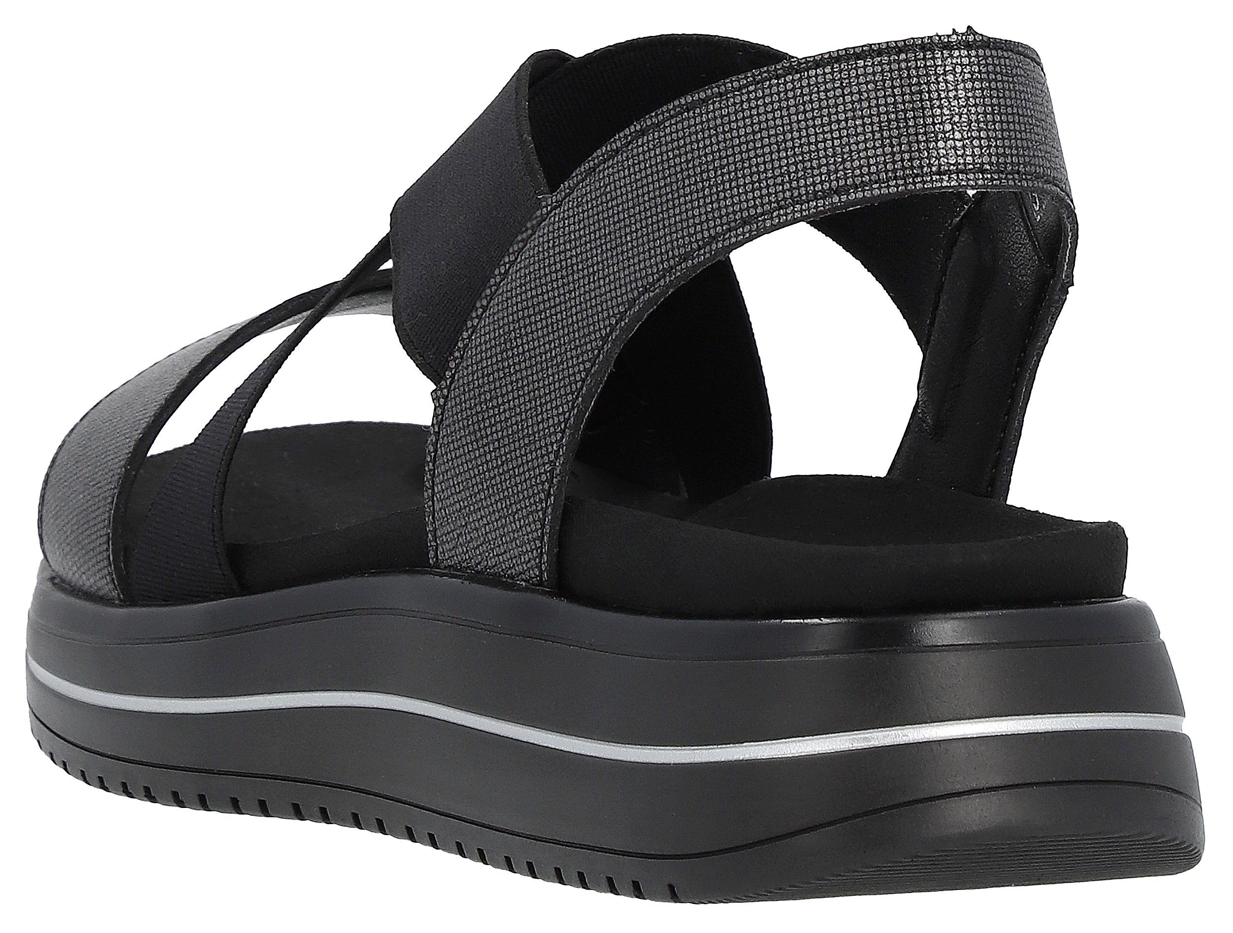 Remonte Sandalen zomerschoen, sandaal, sleehak, met praktische elastiek