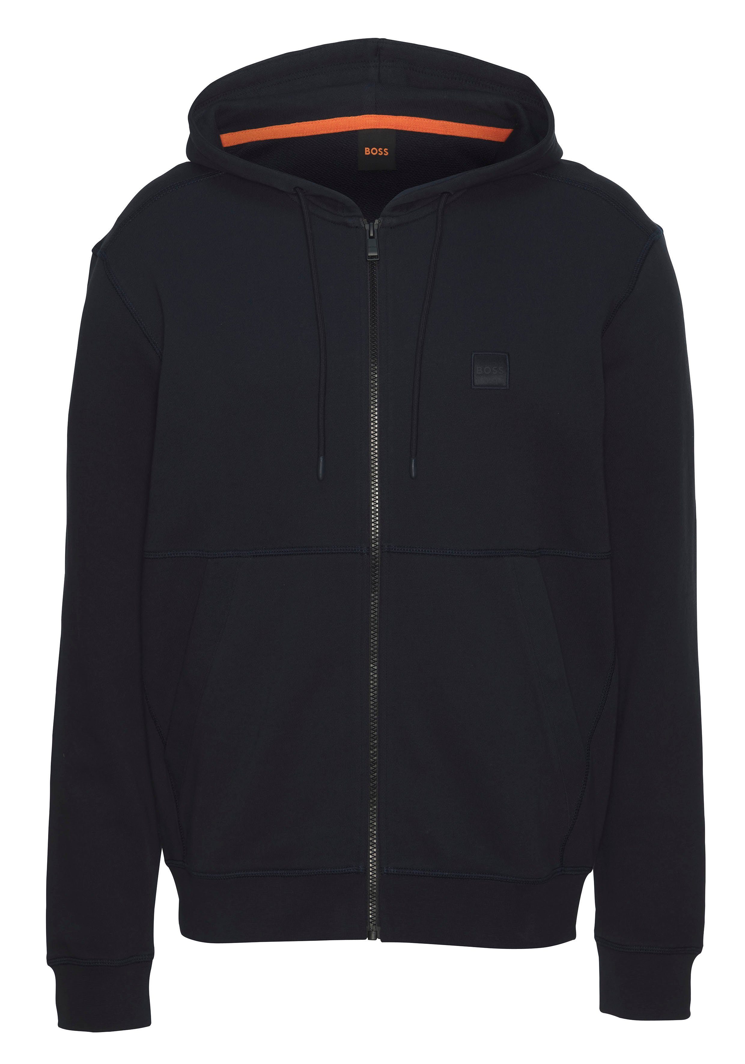 Boss Orange Capuchonsweatvest Zetalky met kangoeroezak