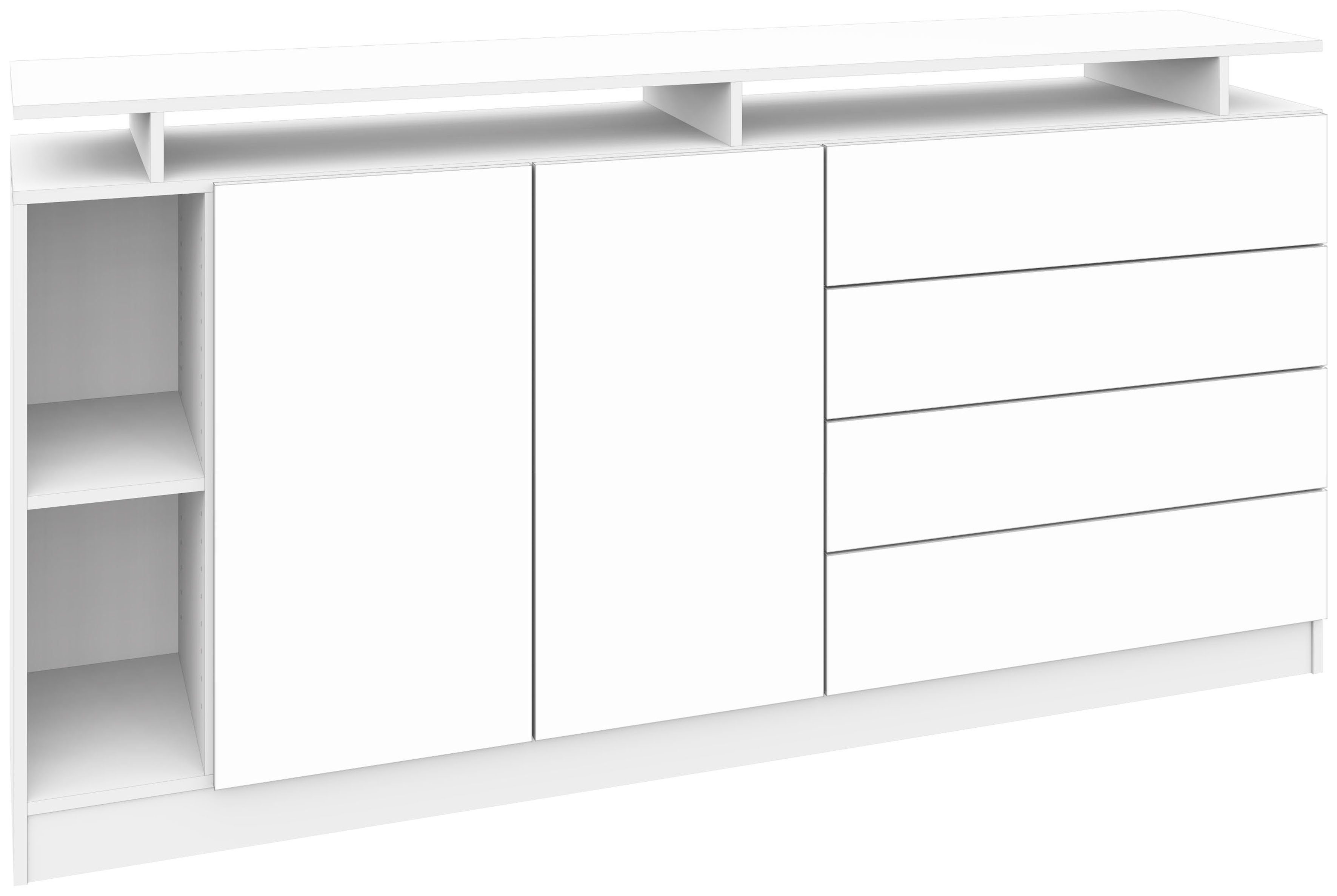 borchardt Möbel Dressoir Vaasa moderne greeploze look, met push-to-openfunctie
