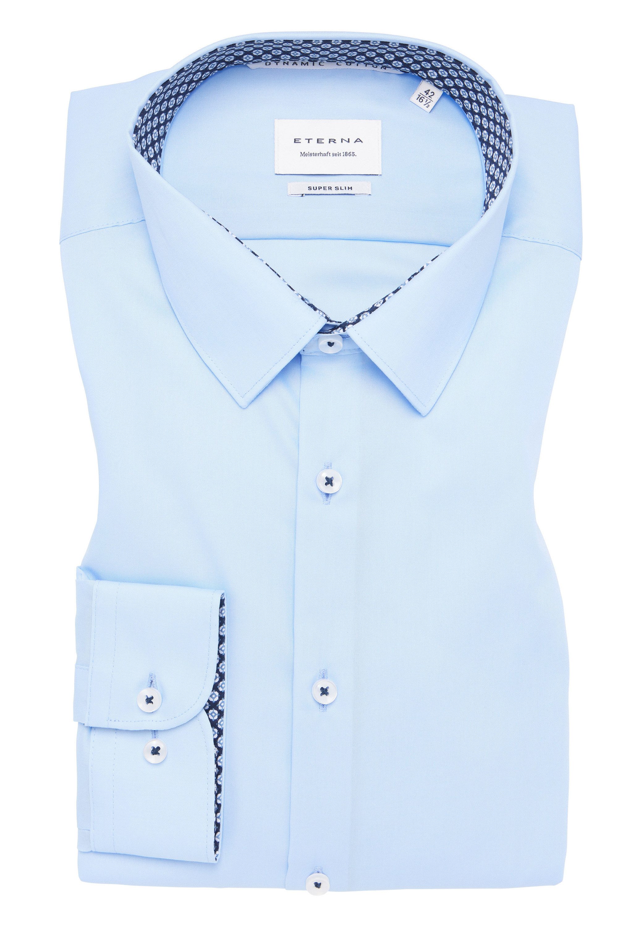 Eterna Overhemd met lange mouwen SUPER SLIM NON IRON (strijkvrij)