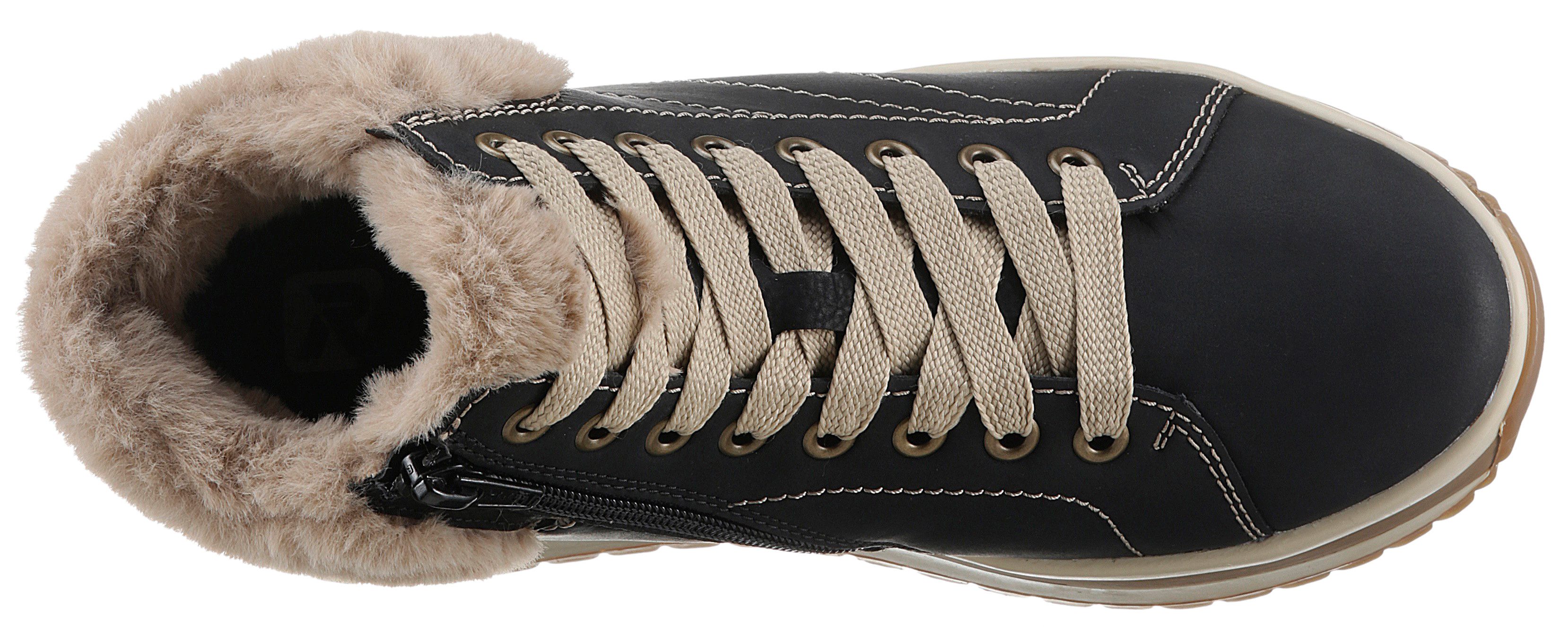 Rieker EVOLUTION Winterlaarzen Wedge sneakers, plateaulaarzen met faux-bont kraag