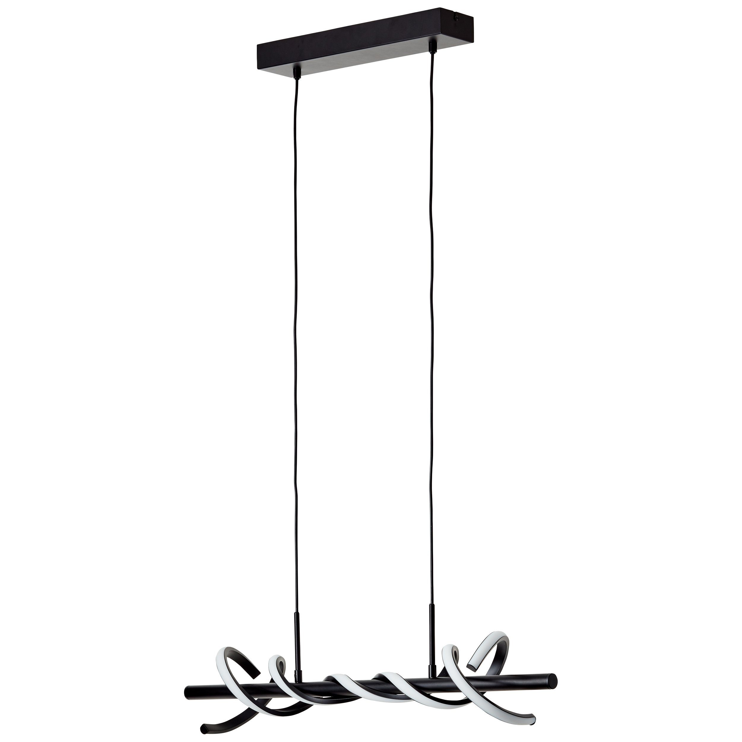 Brilliant Leuchten Led-hanglamp Amalie Hoogte 150 cm, breedte 76 cm, 2100 lm, inkortbaar, metaal/kunststof, zwart