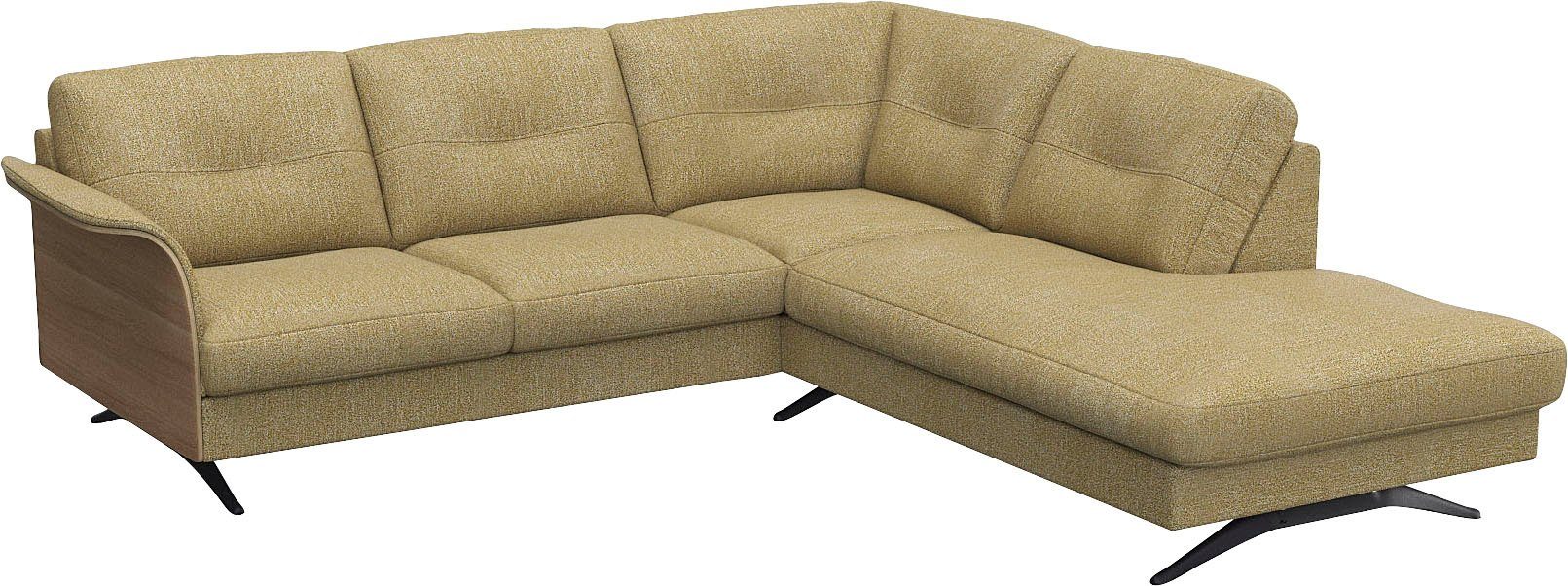 FLEXLUX Hoekbank Glow, super comfortabel door hoogwaardige zitconstructie met binnenvering, L-vorm