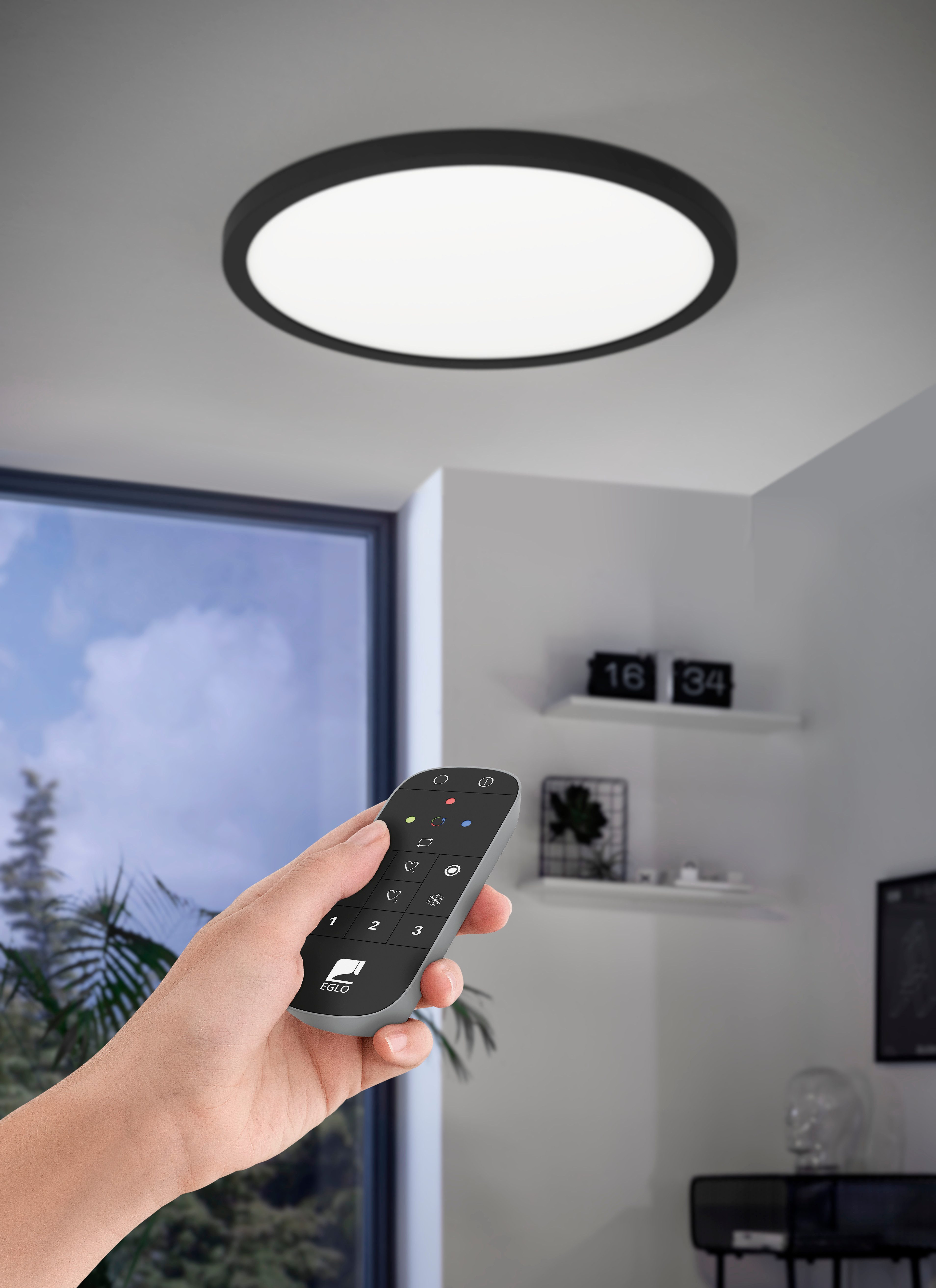 EGLO Slim-Home-afstandsbediening CONNECT Z REMOTE Fernbedienung, Zubehör, ZigBee 3.0, batteriebetrieben EGLO Connect Z afstandsbediening (1 stuk)