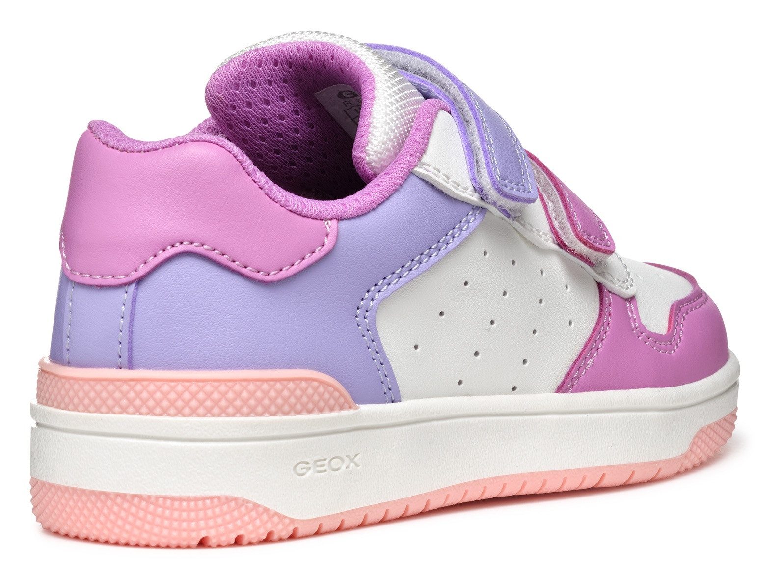 Geox Sneakers J WASHIBA GIRL , sneaker, vrijetijdsschoen, klittenbandschoen in retro look