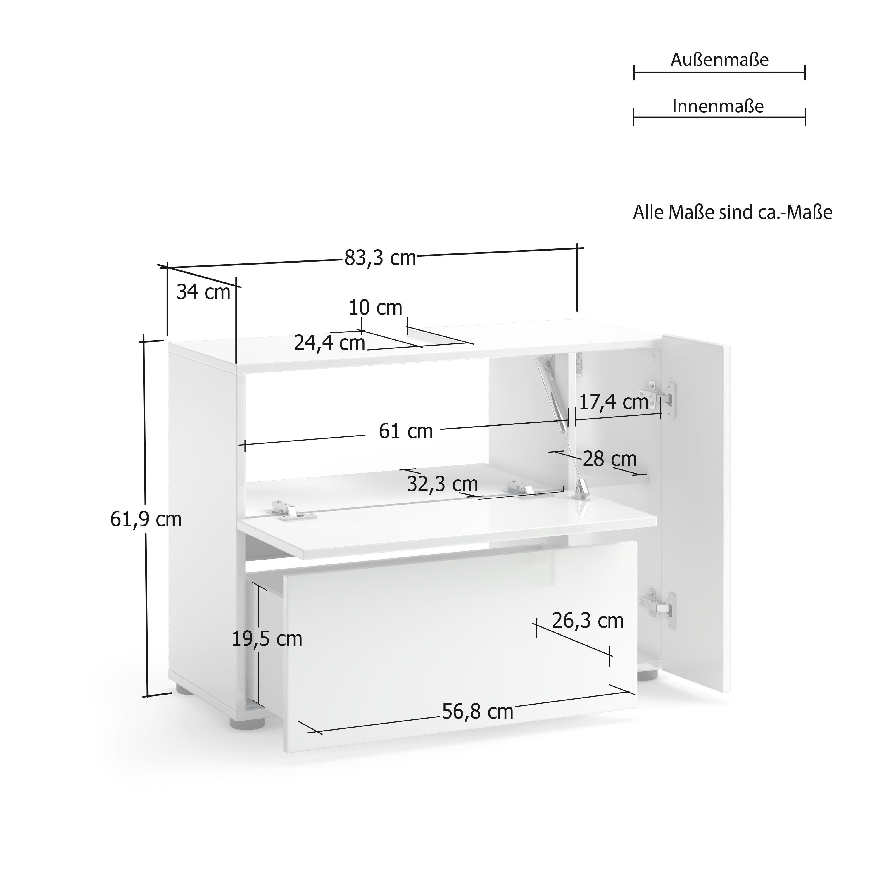 INOSIGN Wastafelonderkast Mister Breedte 83 cm