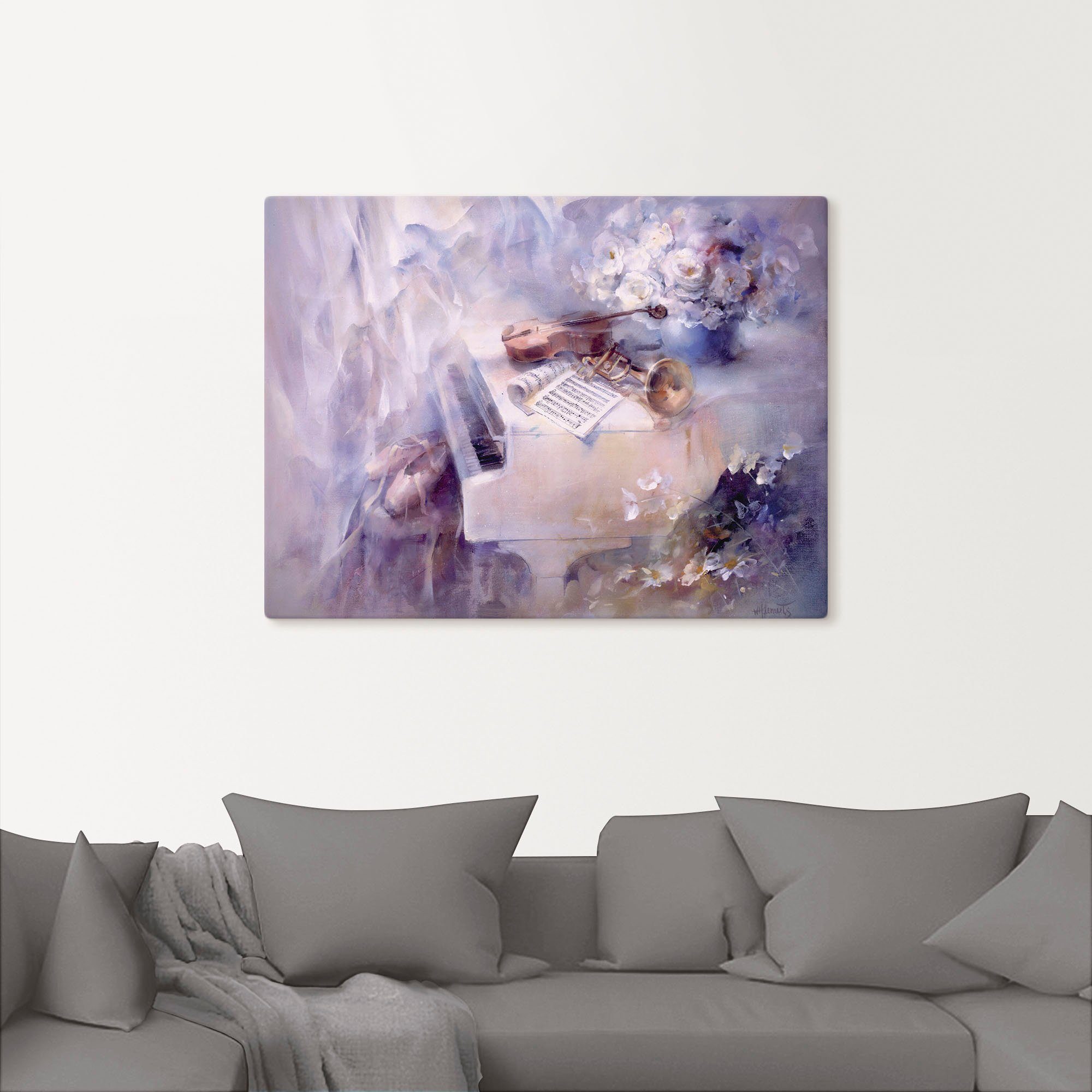 Artland Artprint Als een lied als artprint op linnen, poster in verschillende formaten maten