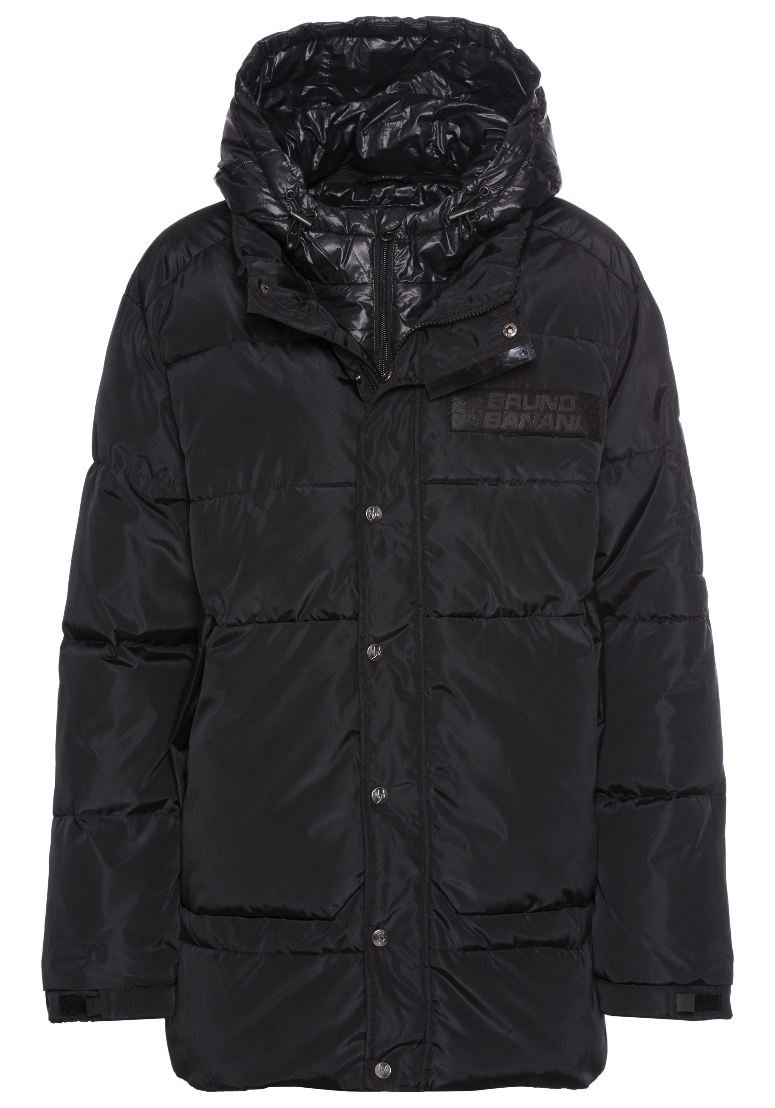 Bruno Banani Winterjack warm materiaal, hoge kraag, verstelbare capuchon