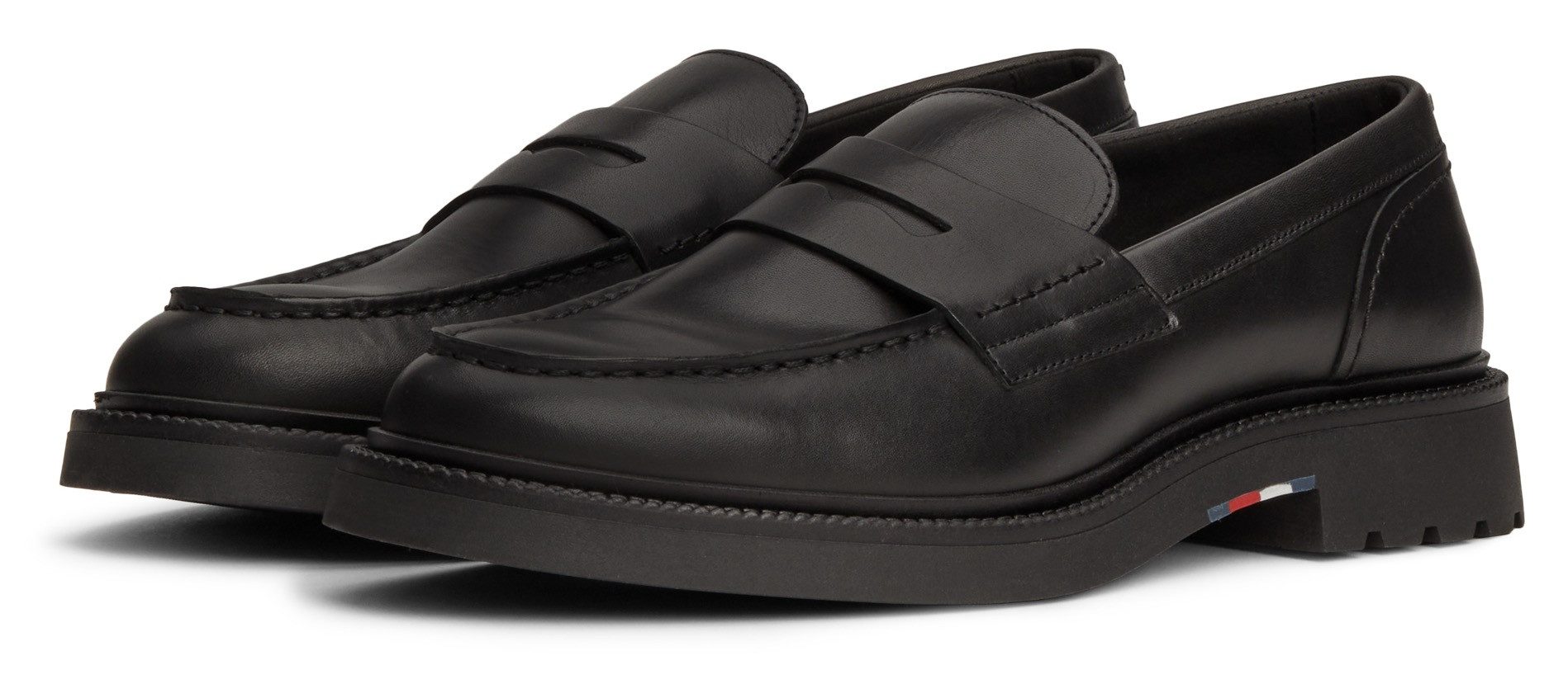 Tommy Hilfiger Instappers LIGHT HILFIGER LEATHER LOAFER , businessmode, instapschoen, lage schoen in...