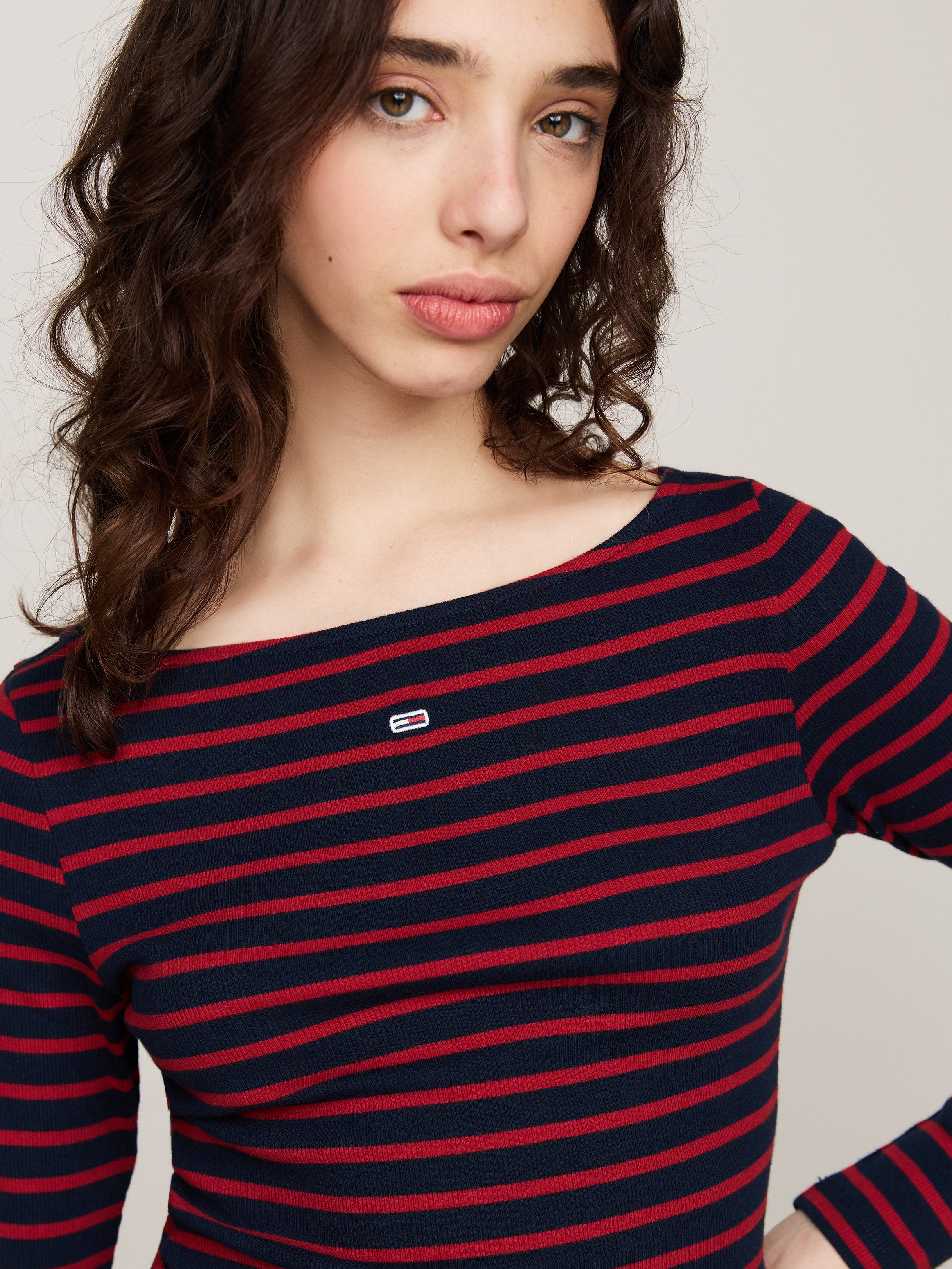 TOMMY JEANS Shirt met lange mouwen TJW BRETON STRIPE LS