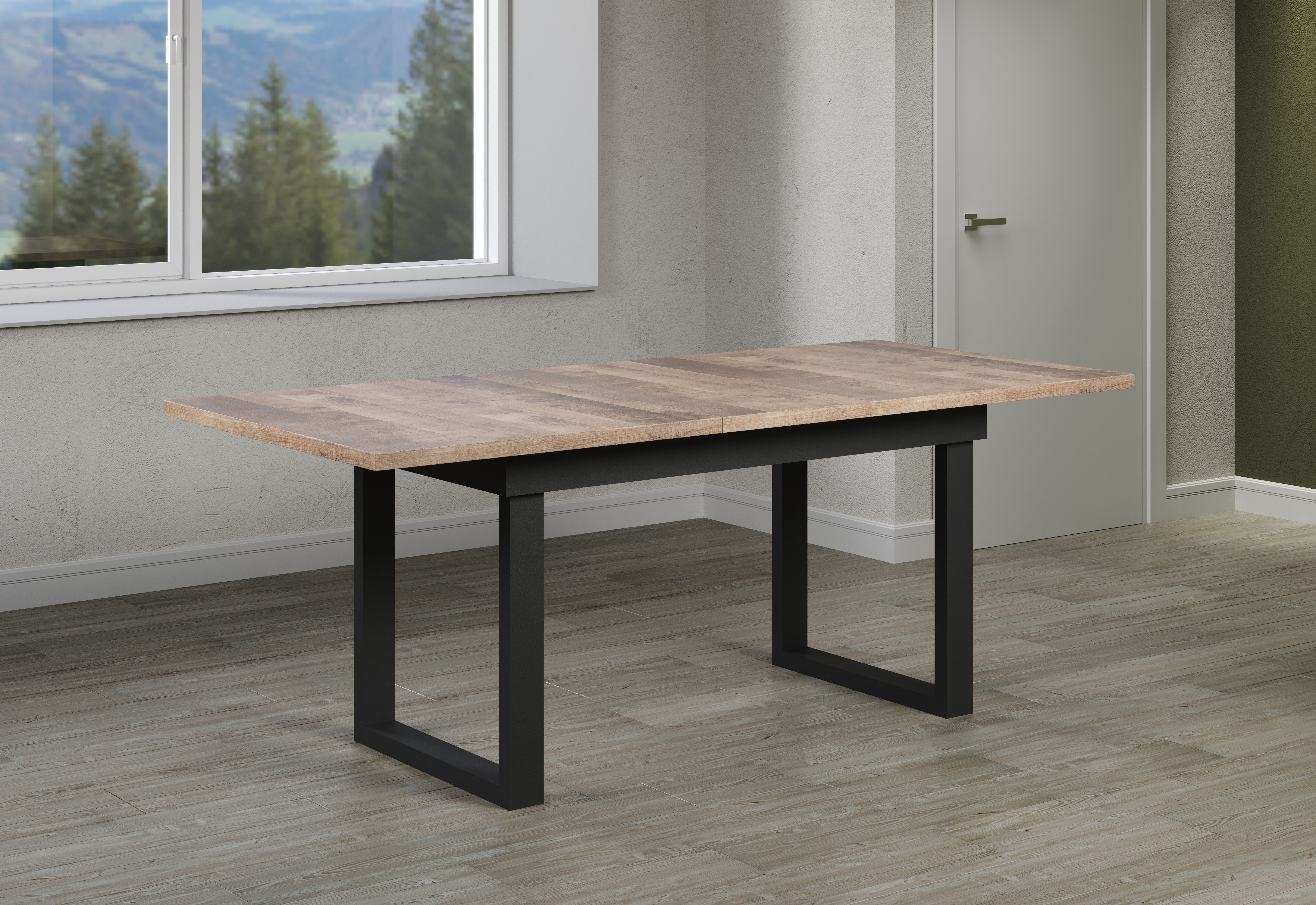 INOSIGN Eettafel Valencia Synchro-uitvoering, metalen runners, uitschuifbaar tot 200 cm