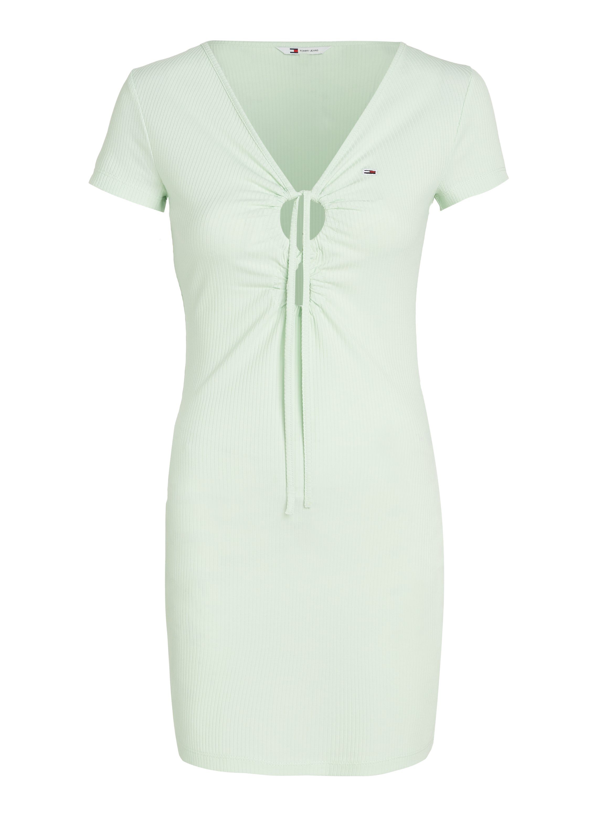 TOMMY JEANS Jerseyjurk TJW TIE GATHERING RIB DRESS