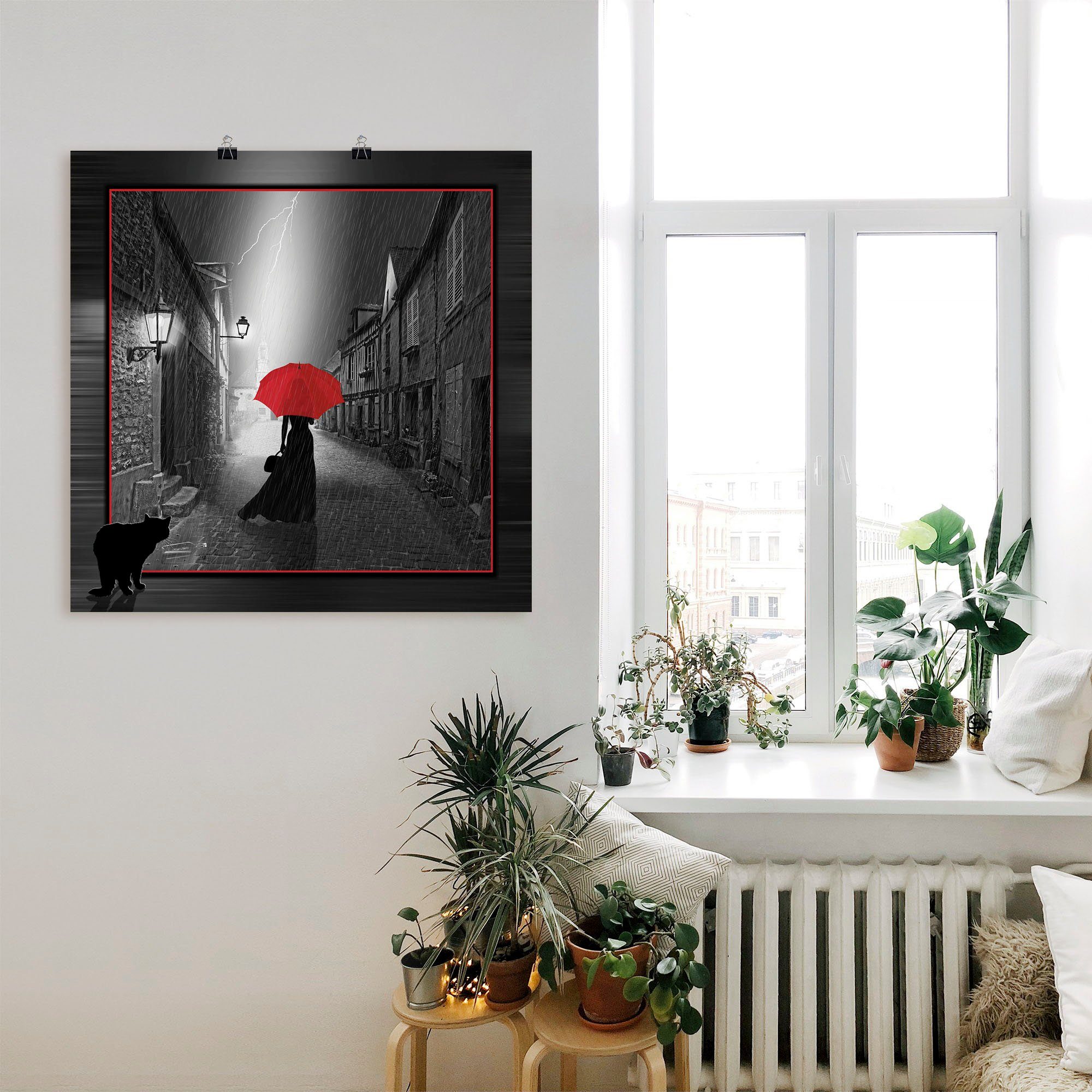 Artland Artprint De vrouw met de rode kap 2 als artprint op linnen, poster, muursticker in verschillende maten